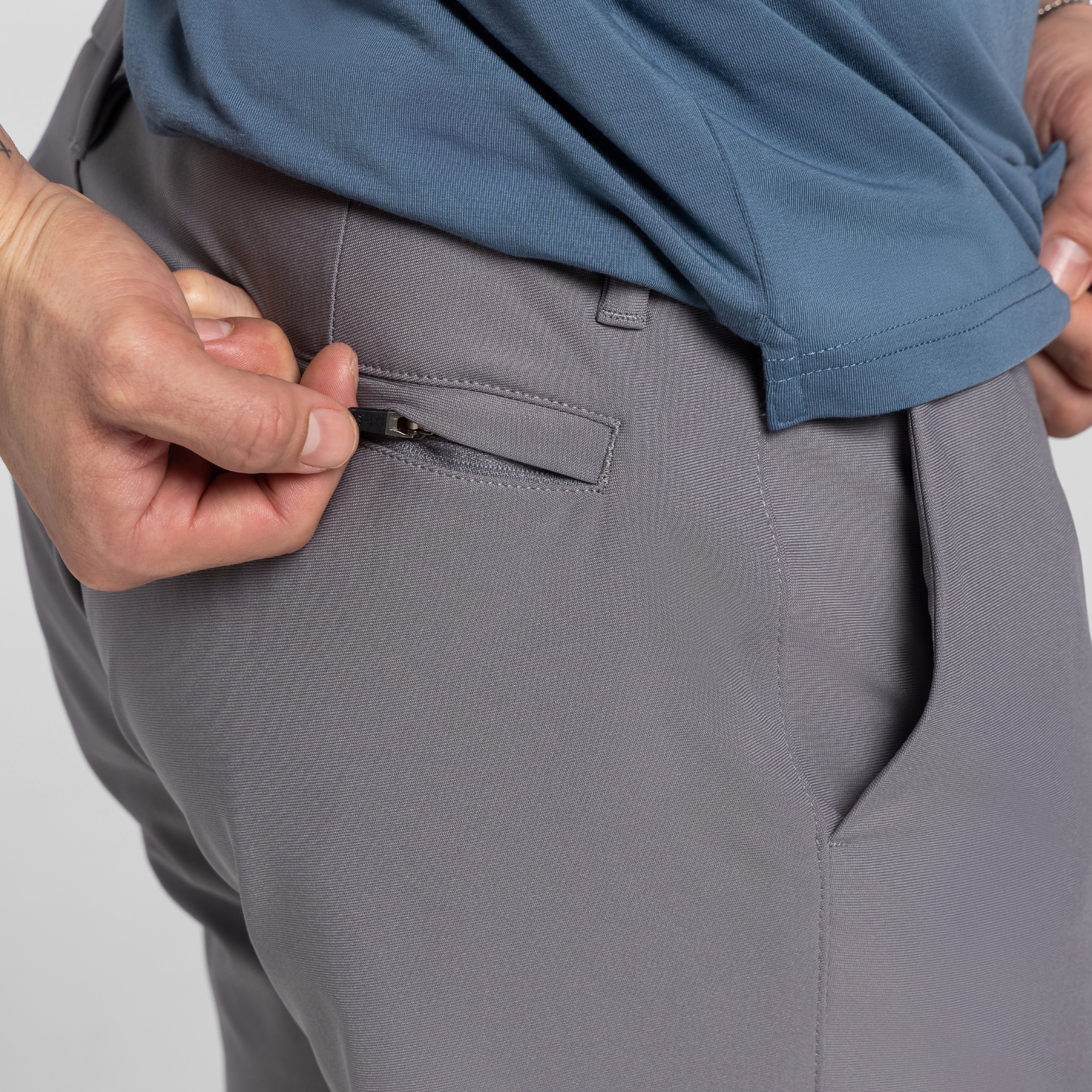 Grey Hybrid XYZ Chino Short - Image 4