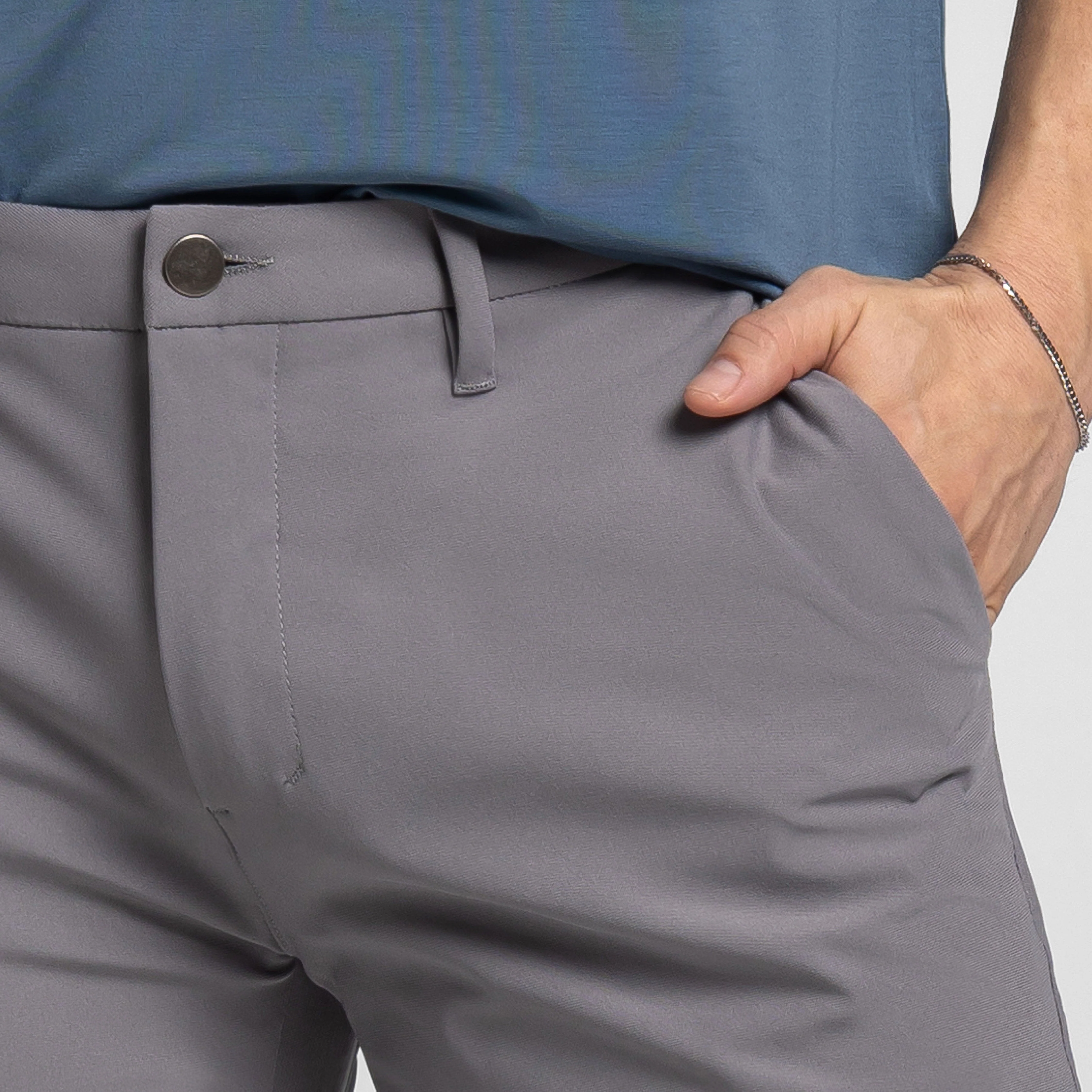 Grey Hybrid XYZ Chino Short - Image 5