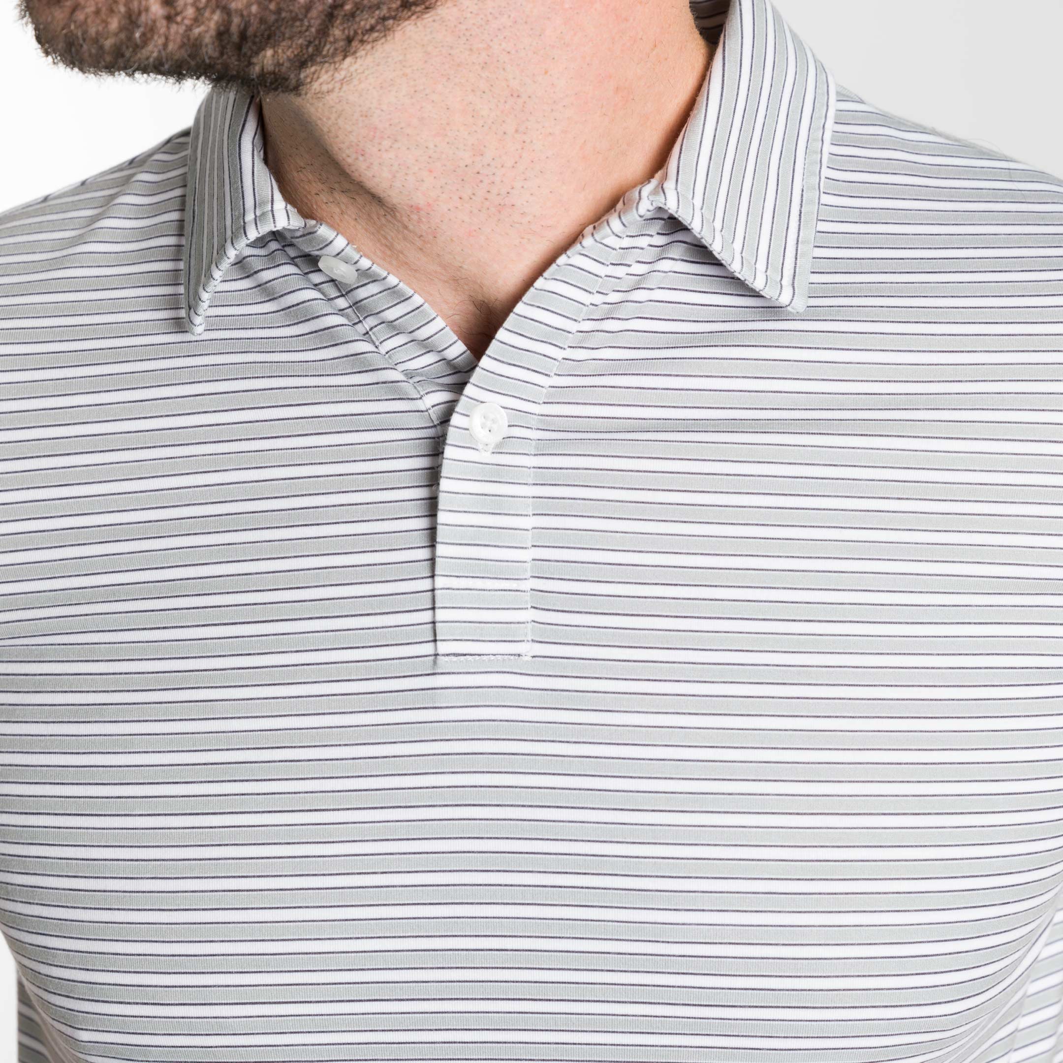 Grey Stripes Tech Polo - Image 4