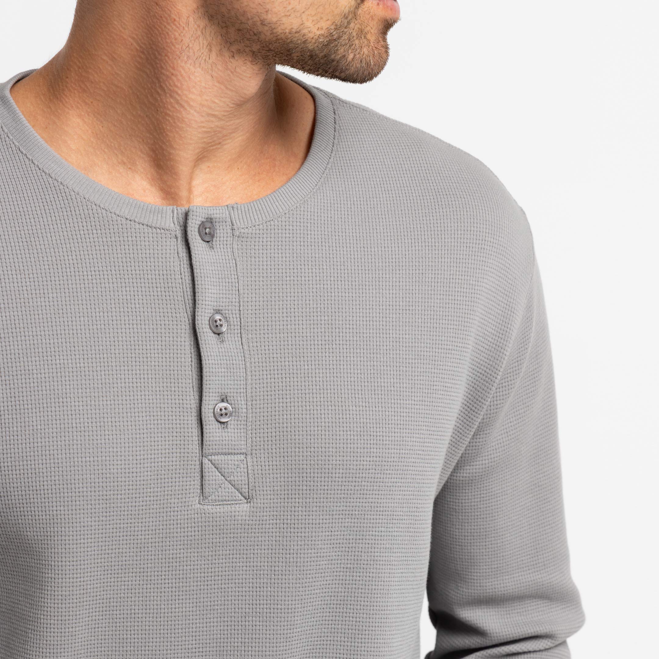 Grey Waffle Henley - Image 4