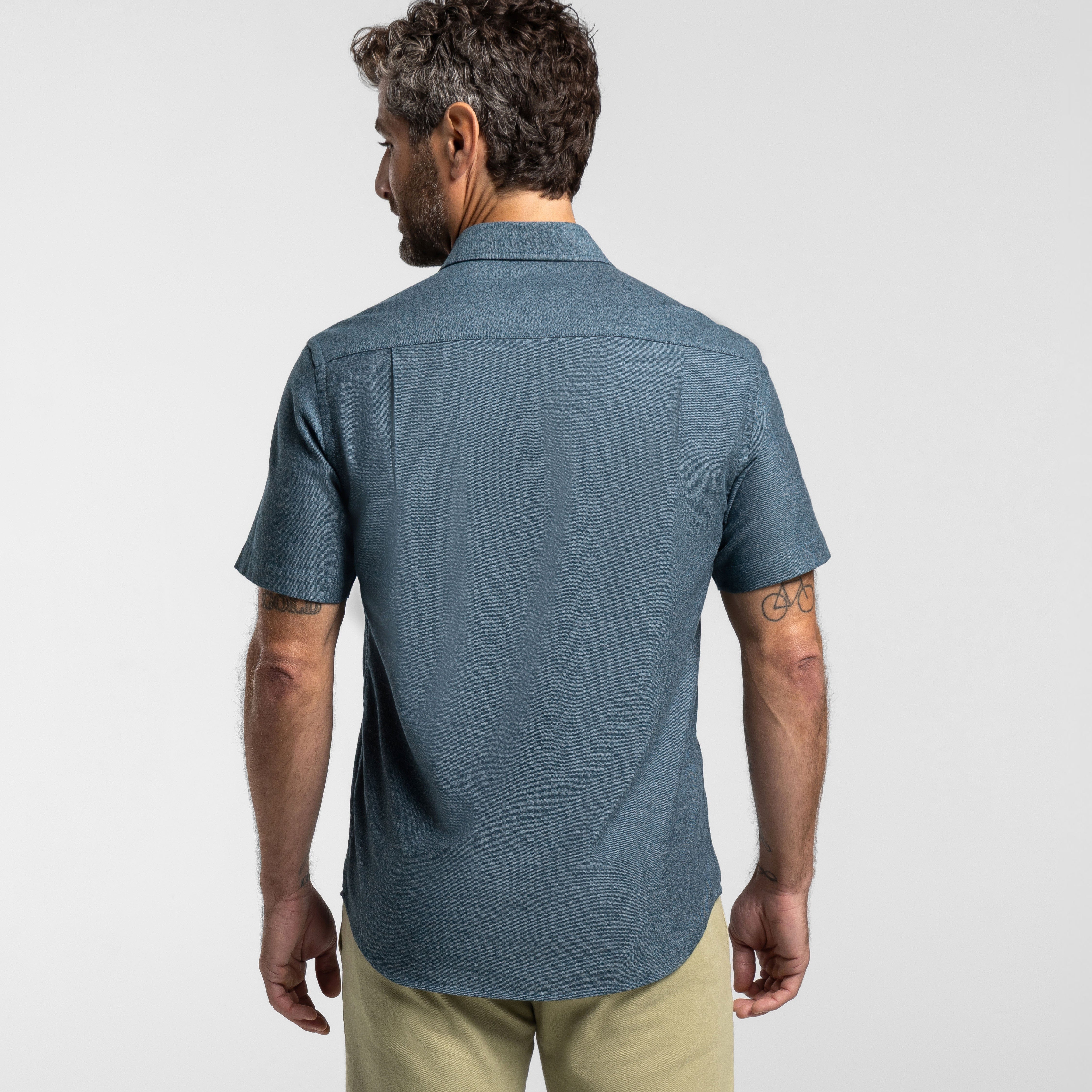 Heather Azure Short Sleeve Shirt - Image 3