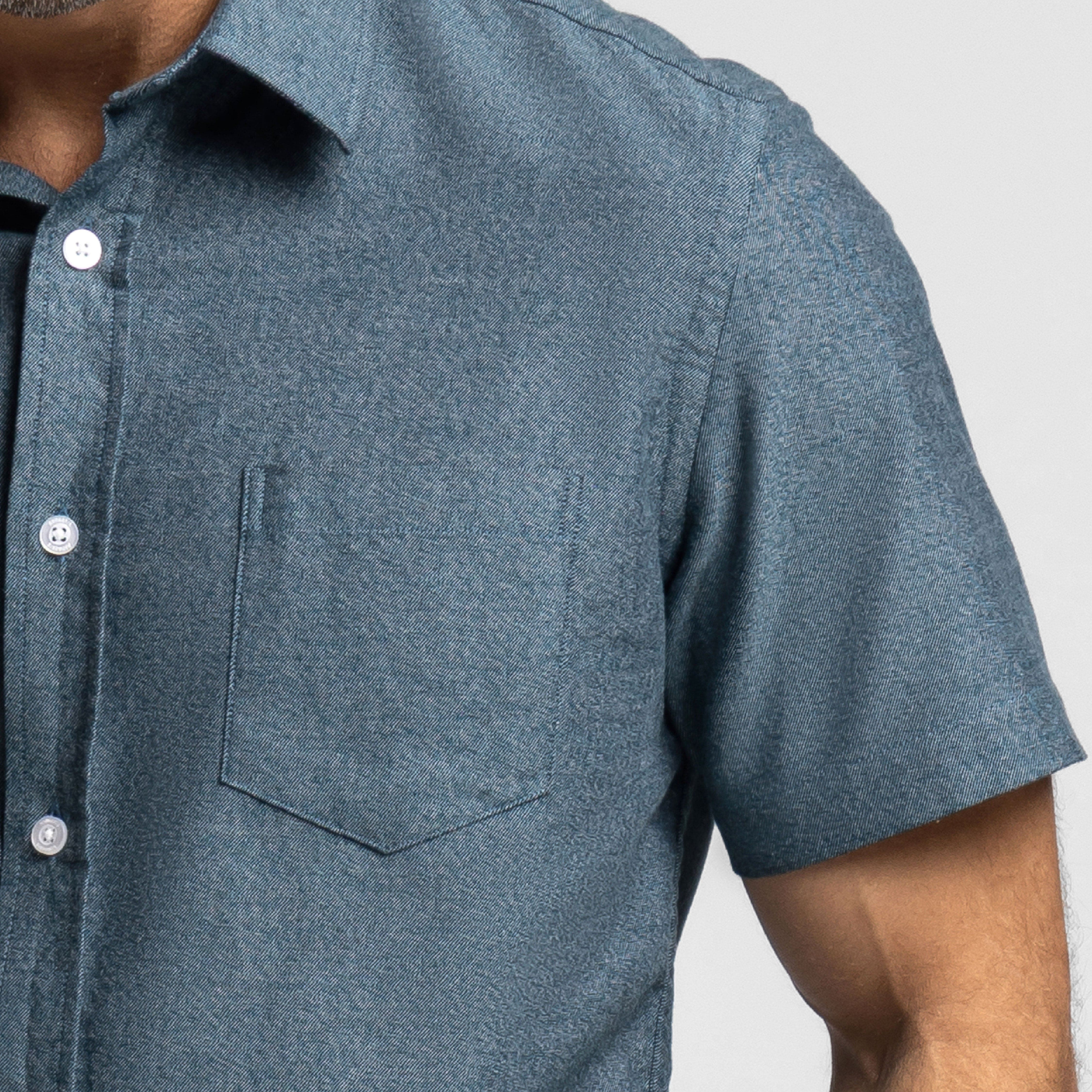 Heather Azure Short Sleeve Shirt - Image 4