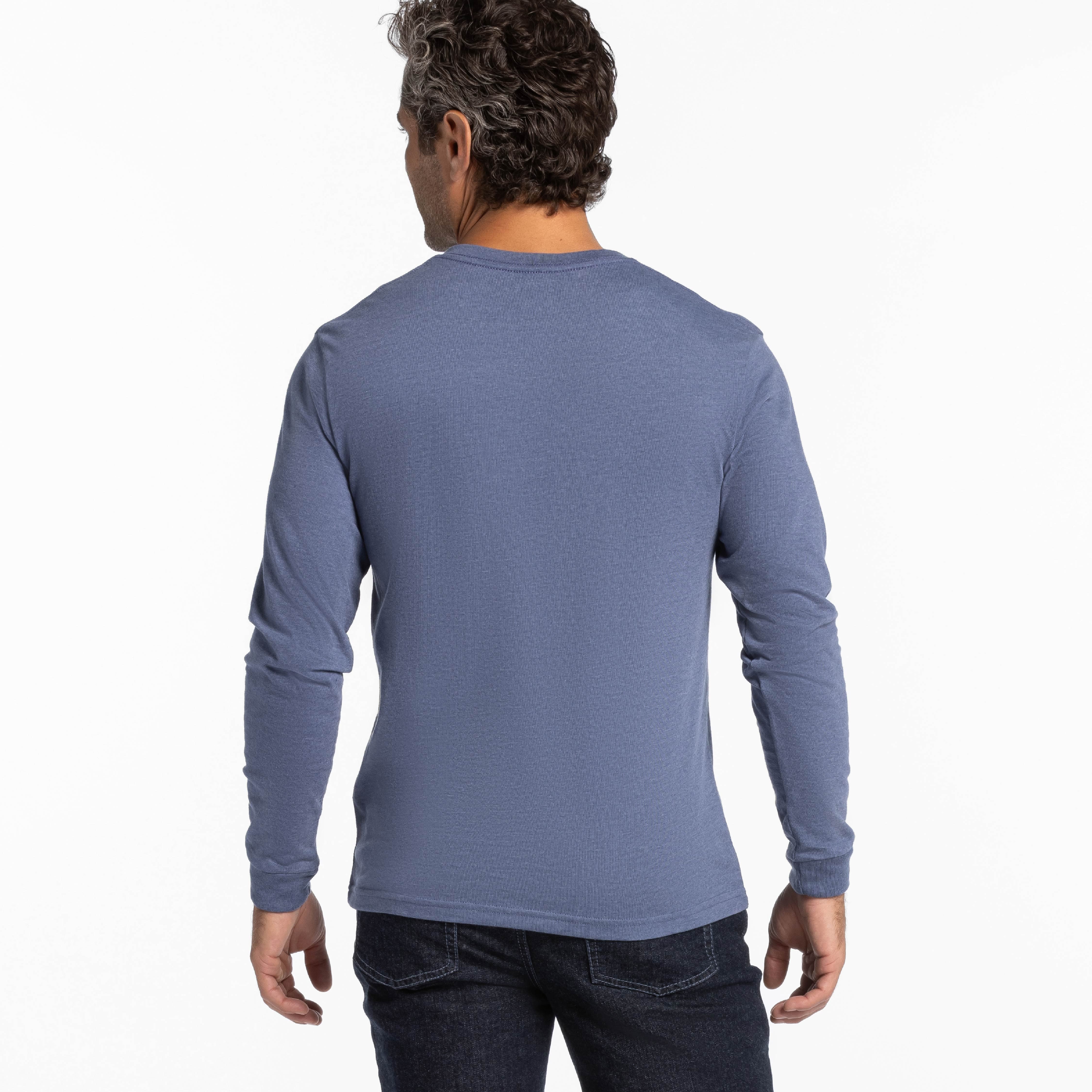 Heather Blue Henley - Image 3