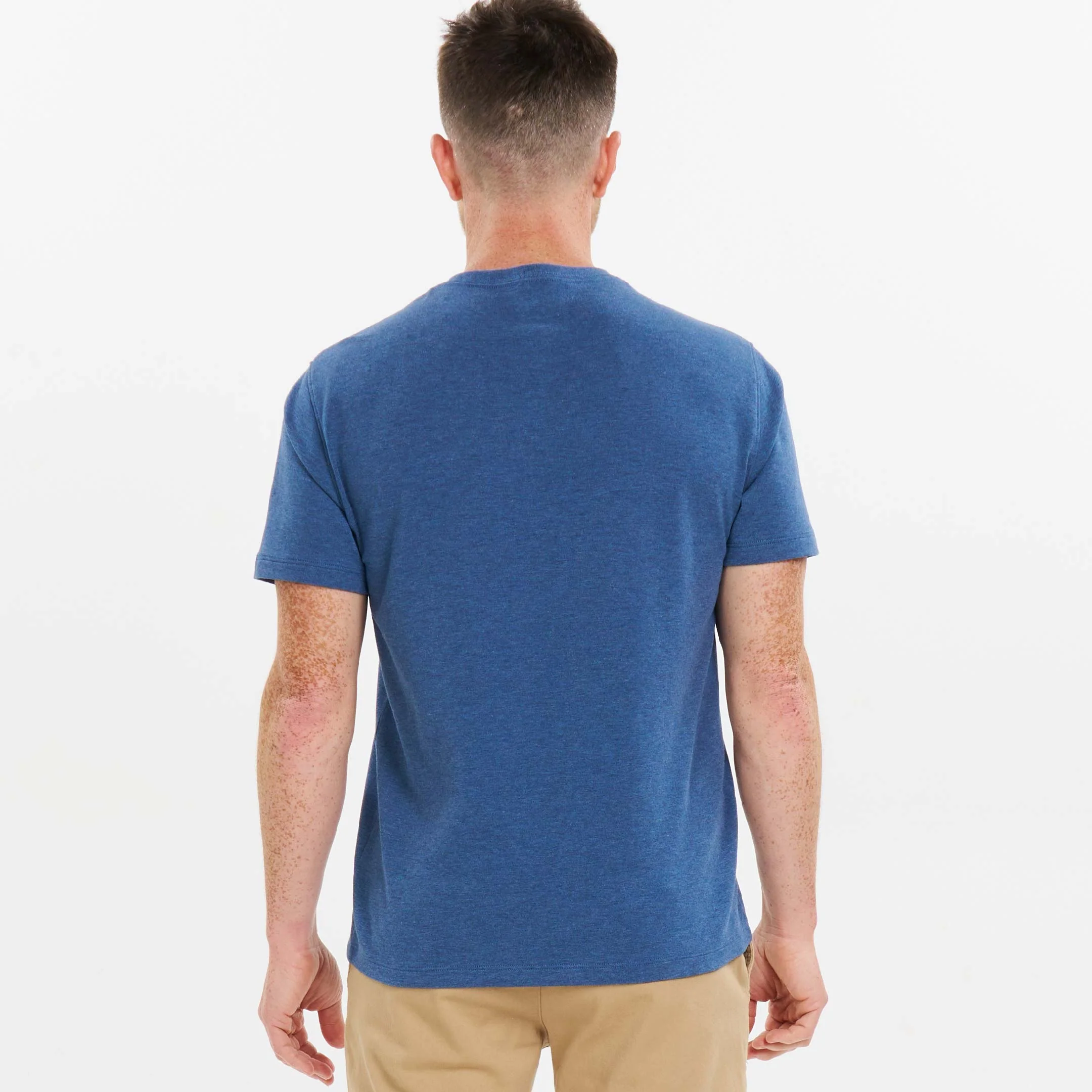 Heather Blue Luxury Soft Touch Crew Neck Tee - Image 3