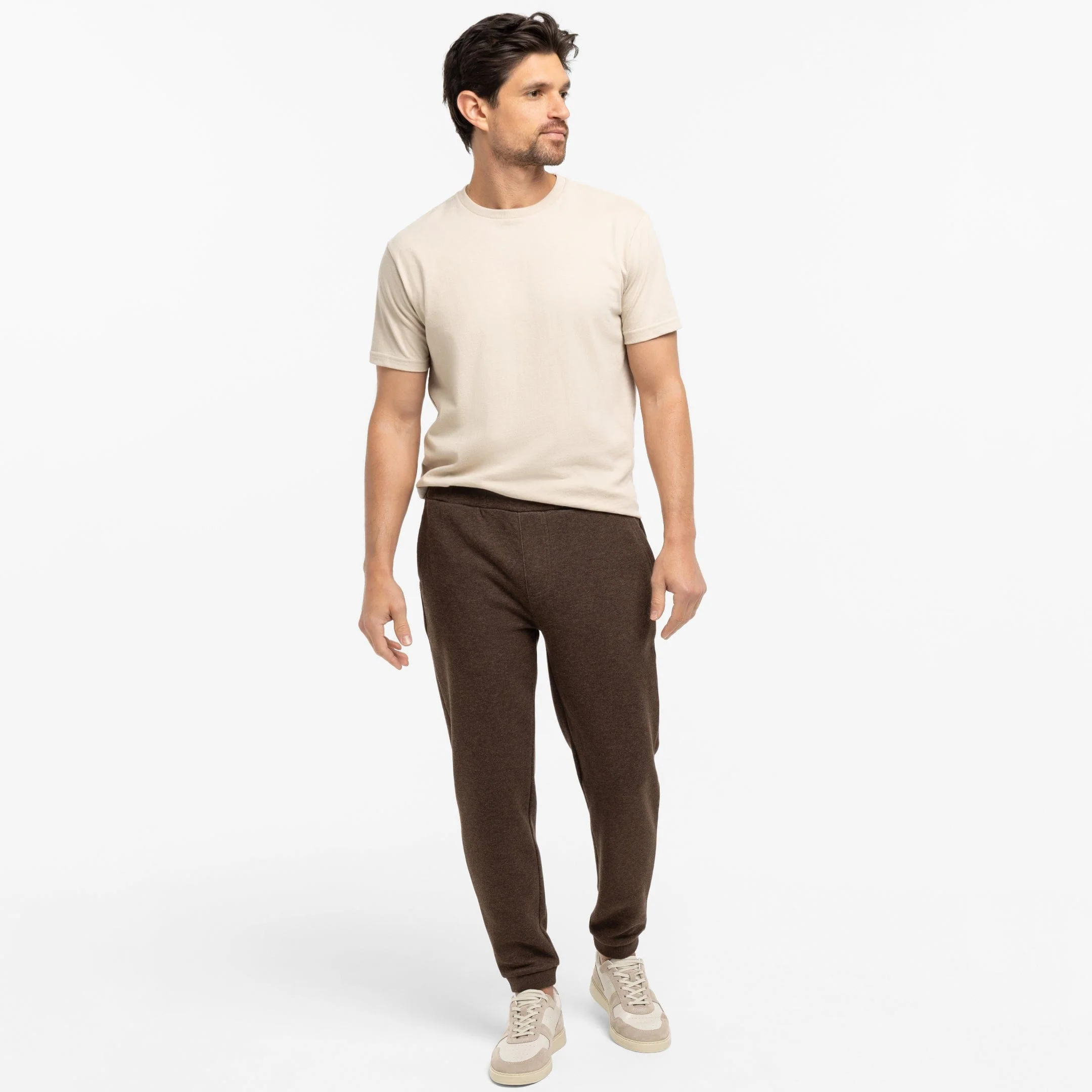 Heather Brown French Terry Jogger - Image 2