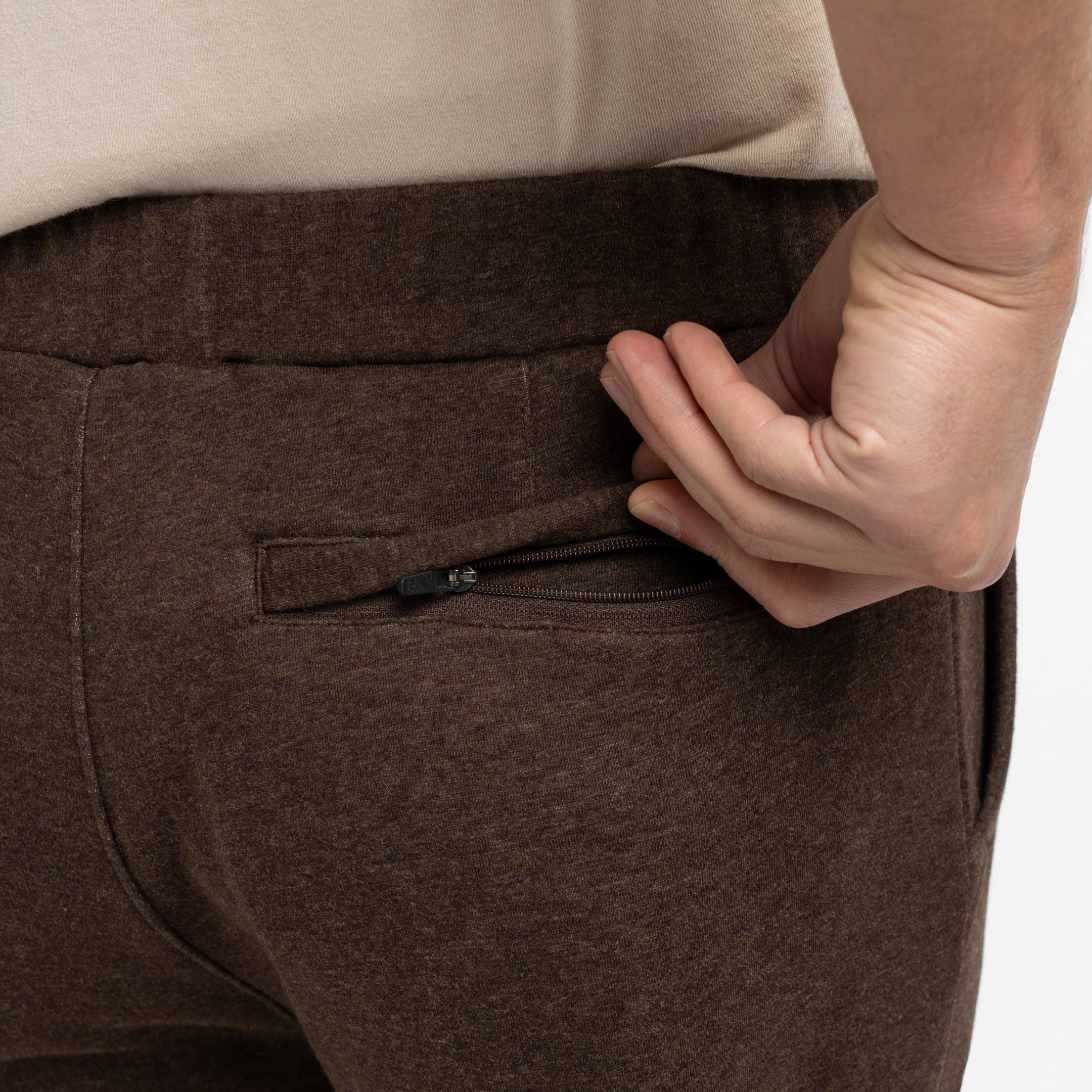 Heather Brown French Terry Jogger - Image 4