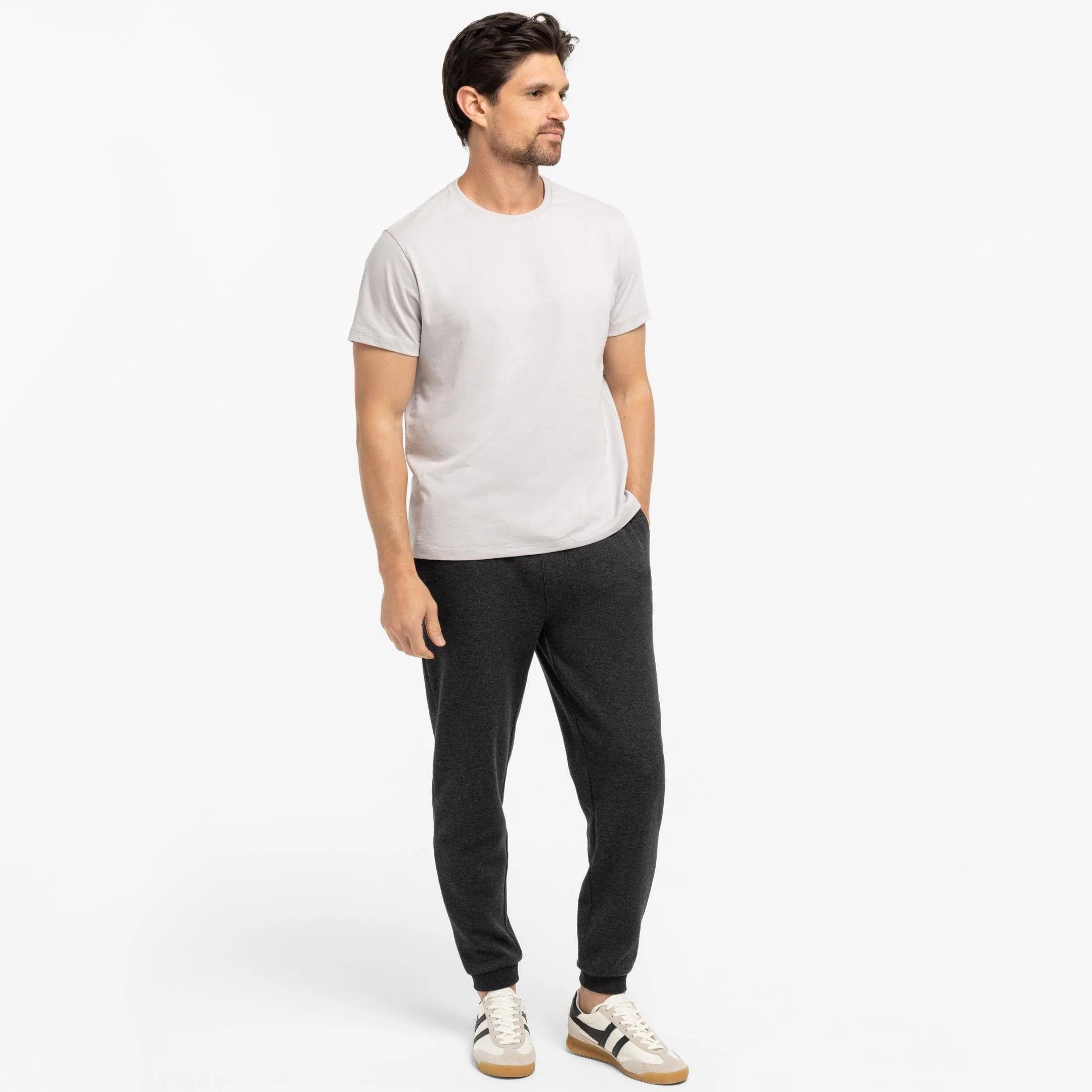 Heather Charcoal French Terry Jogger - Image 2