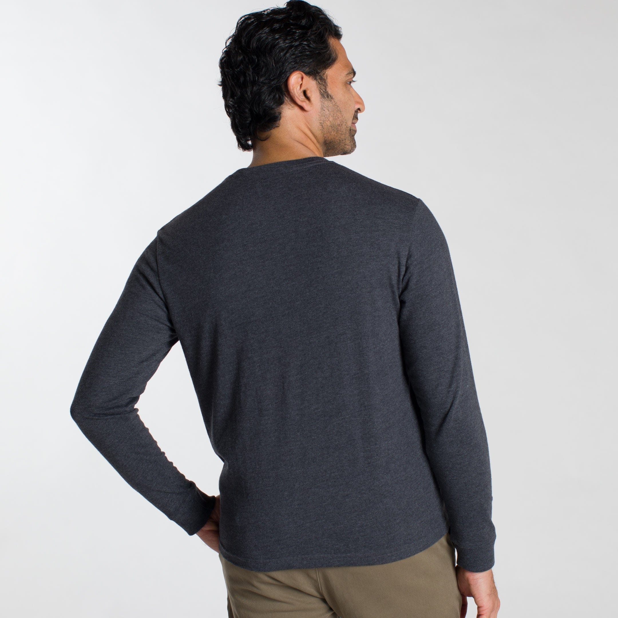Heather Charcoal Henley - Image 3
