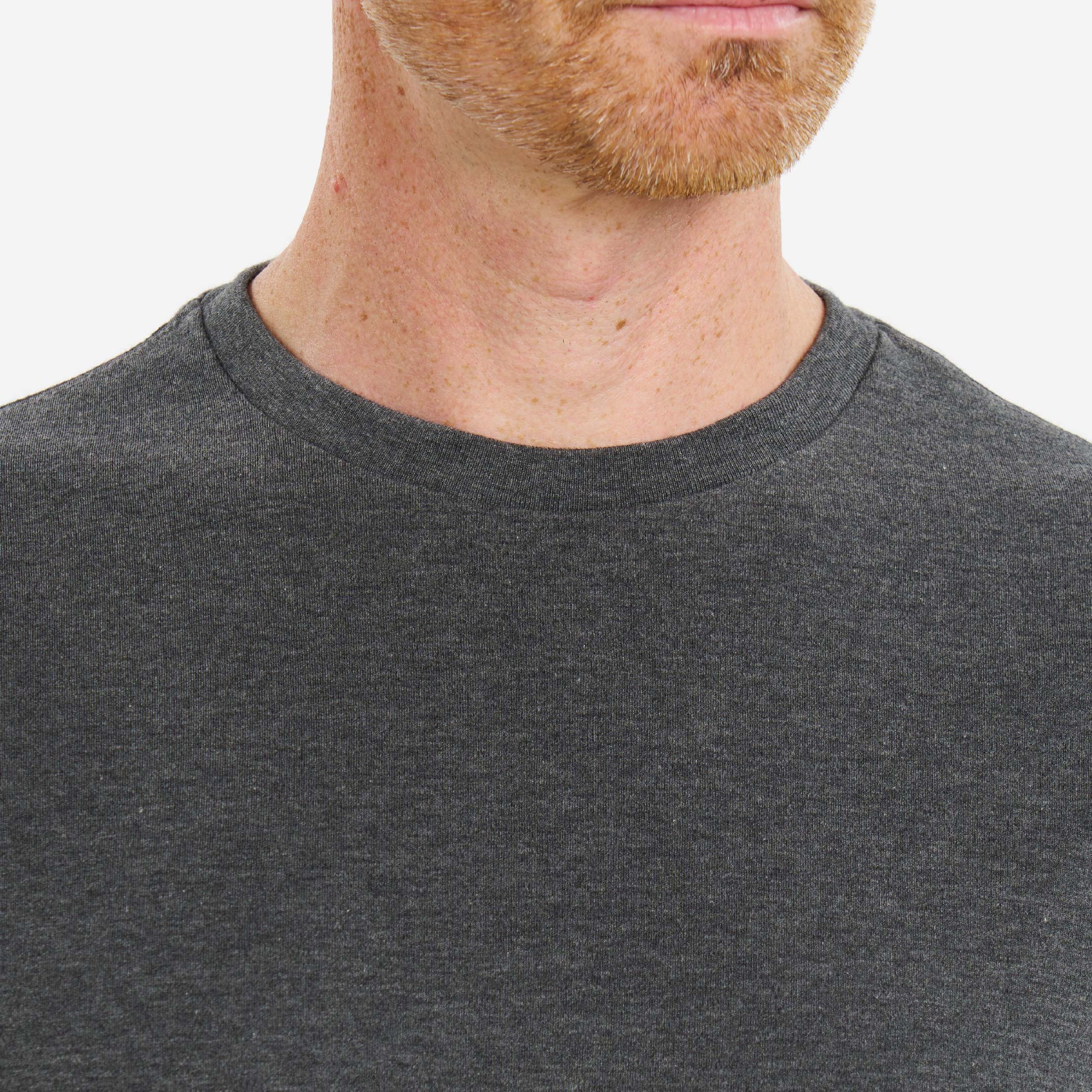 Heather Charcoal Luxury Soft Touch Crew Neck Tee - Image 5