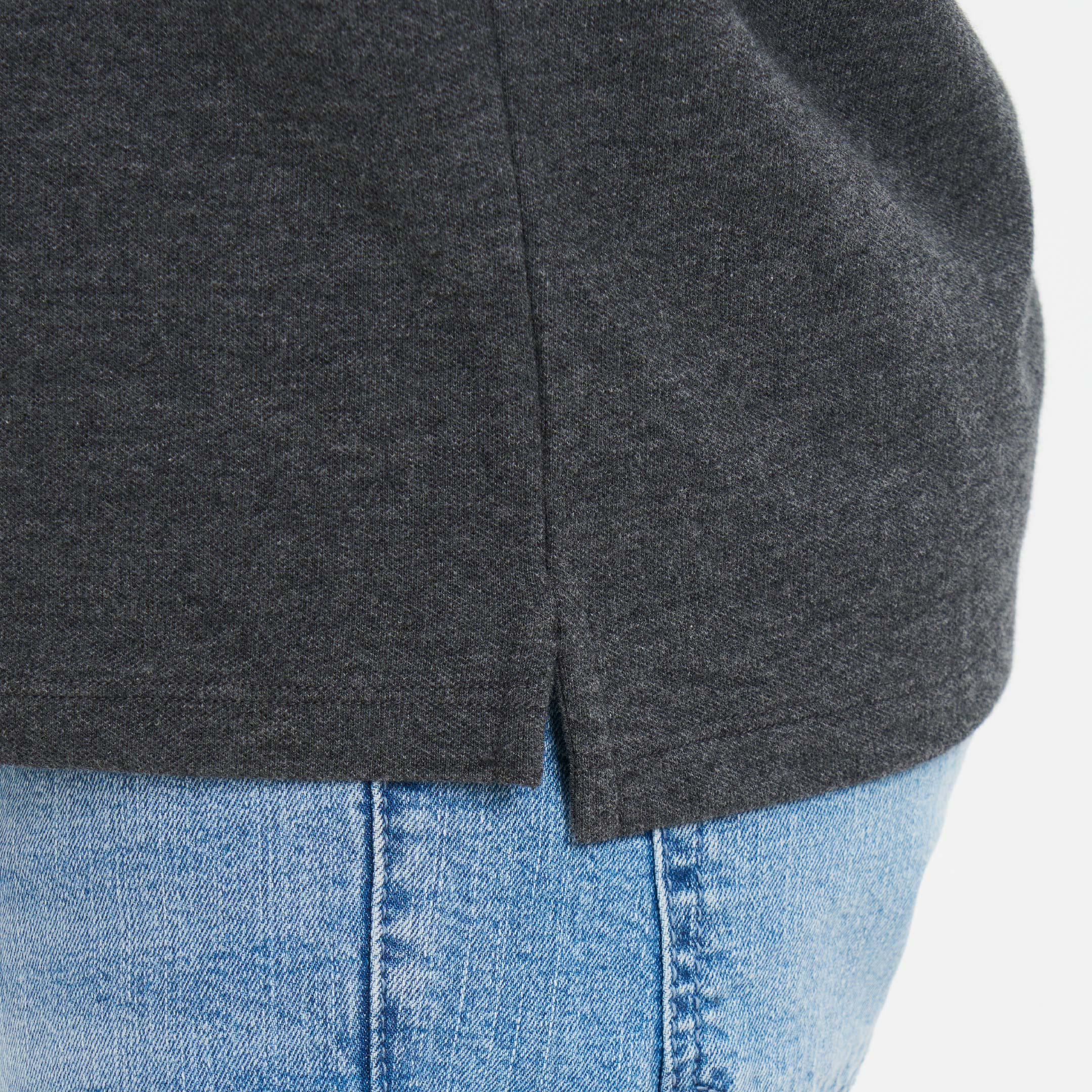 Heather Charcoal Pique Daily Polo - Image 4