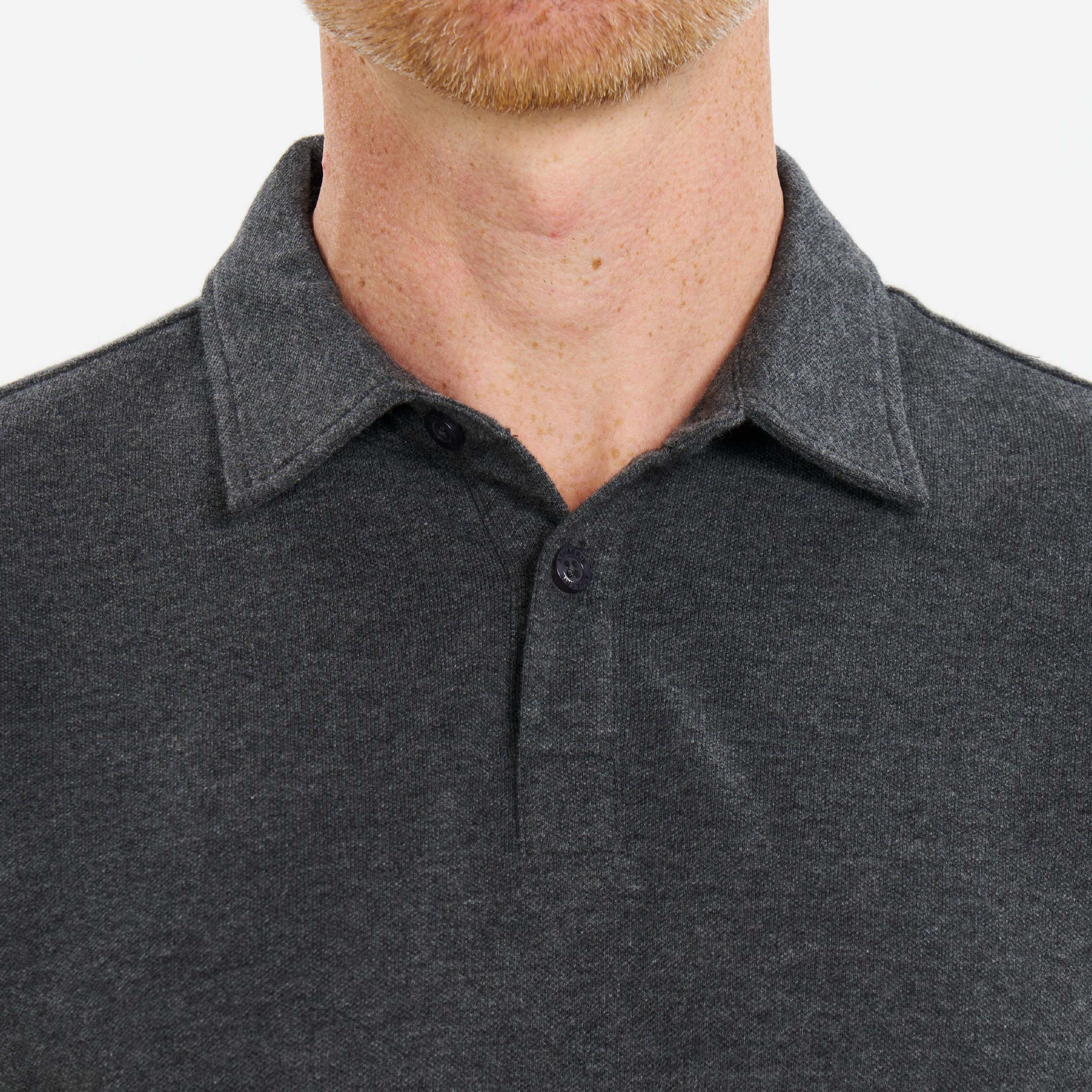 Heather Charcoal Pique Daily Polo - Image 5