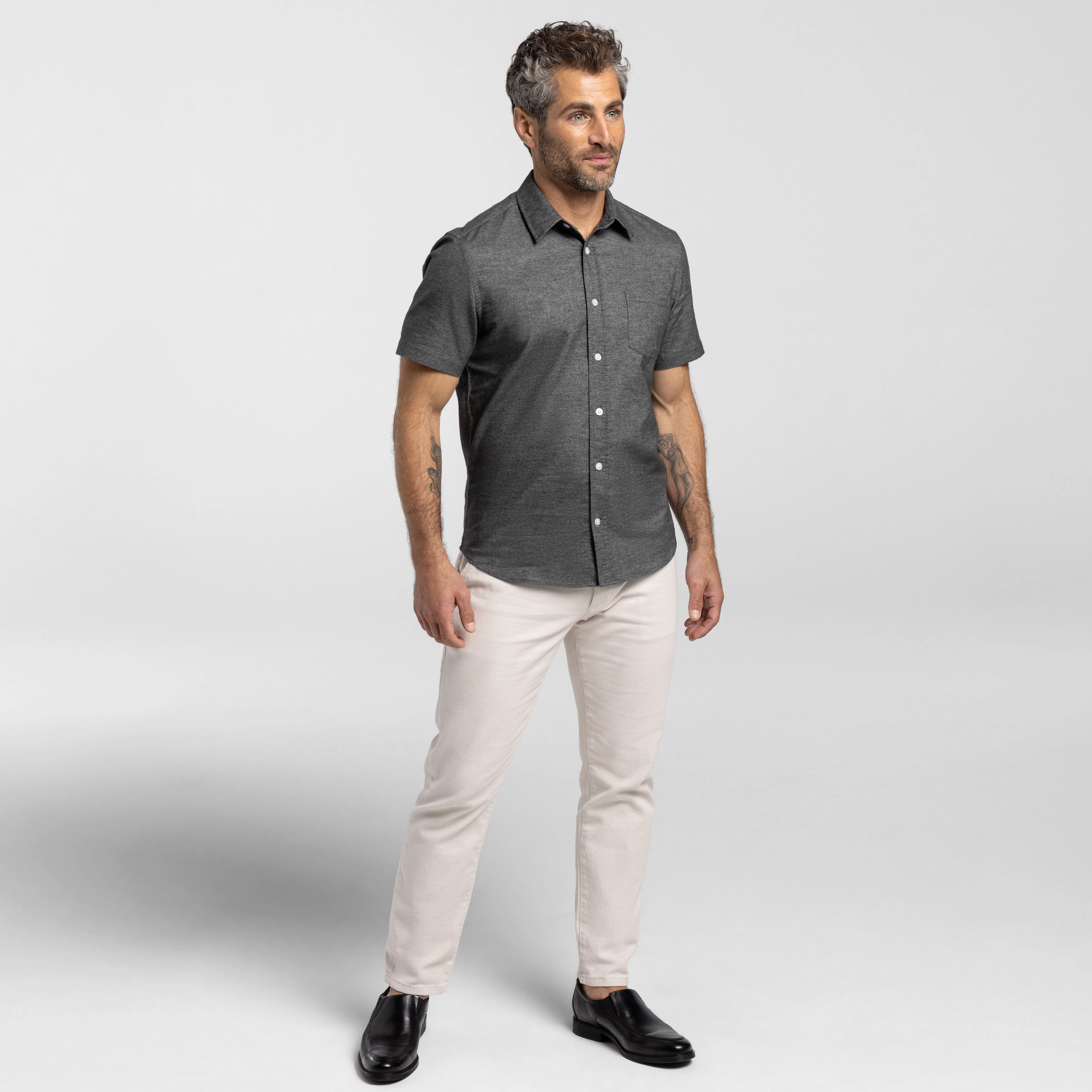 Heather Charcoal Short Sleeve Shirt - Image 2