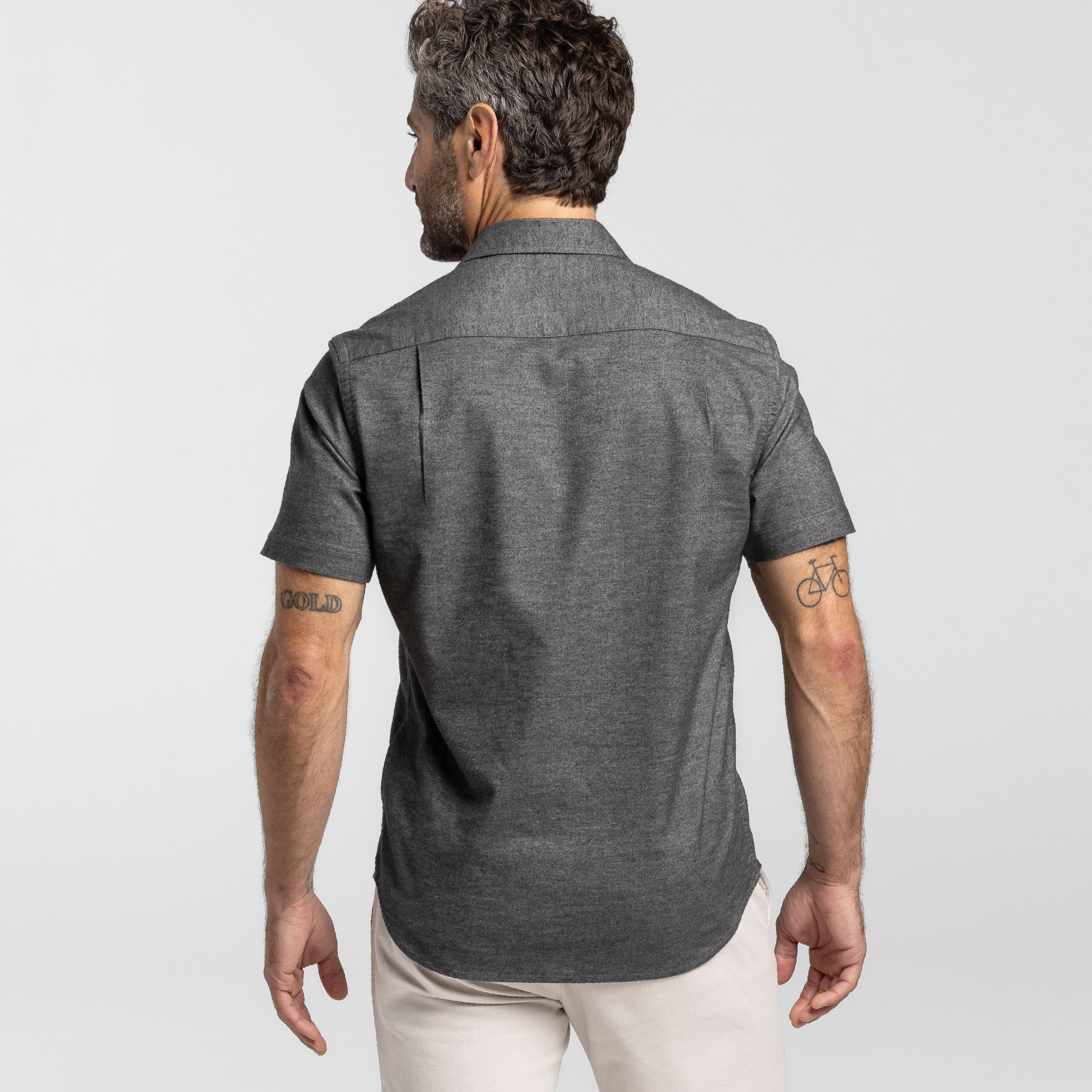 Heather Charcoal Short Sleeve Shirt - Image 3