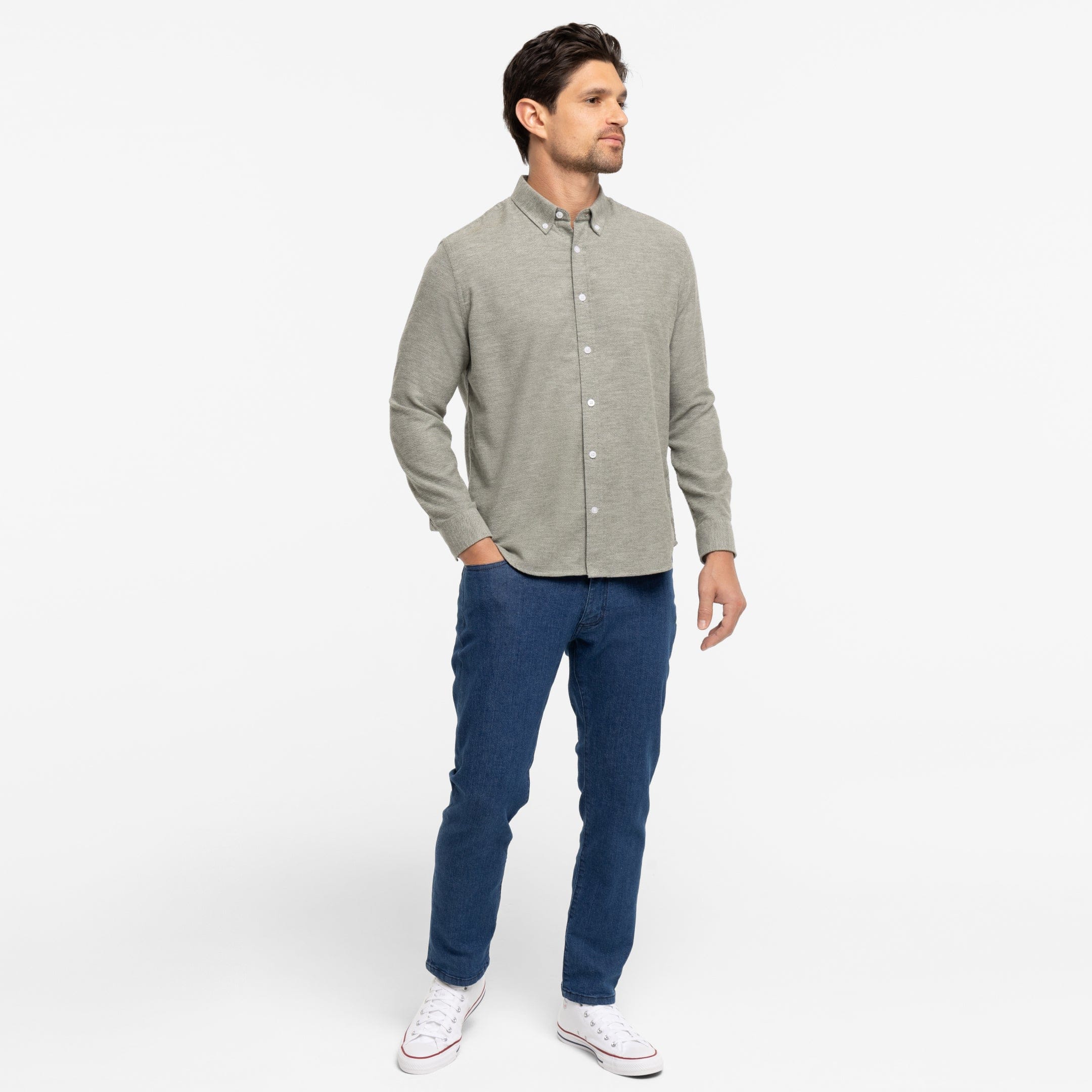 Heather Green Everyday Shirt - Image 2