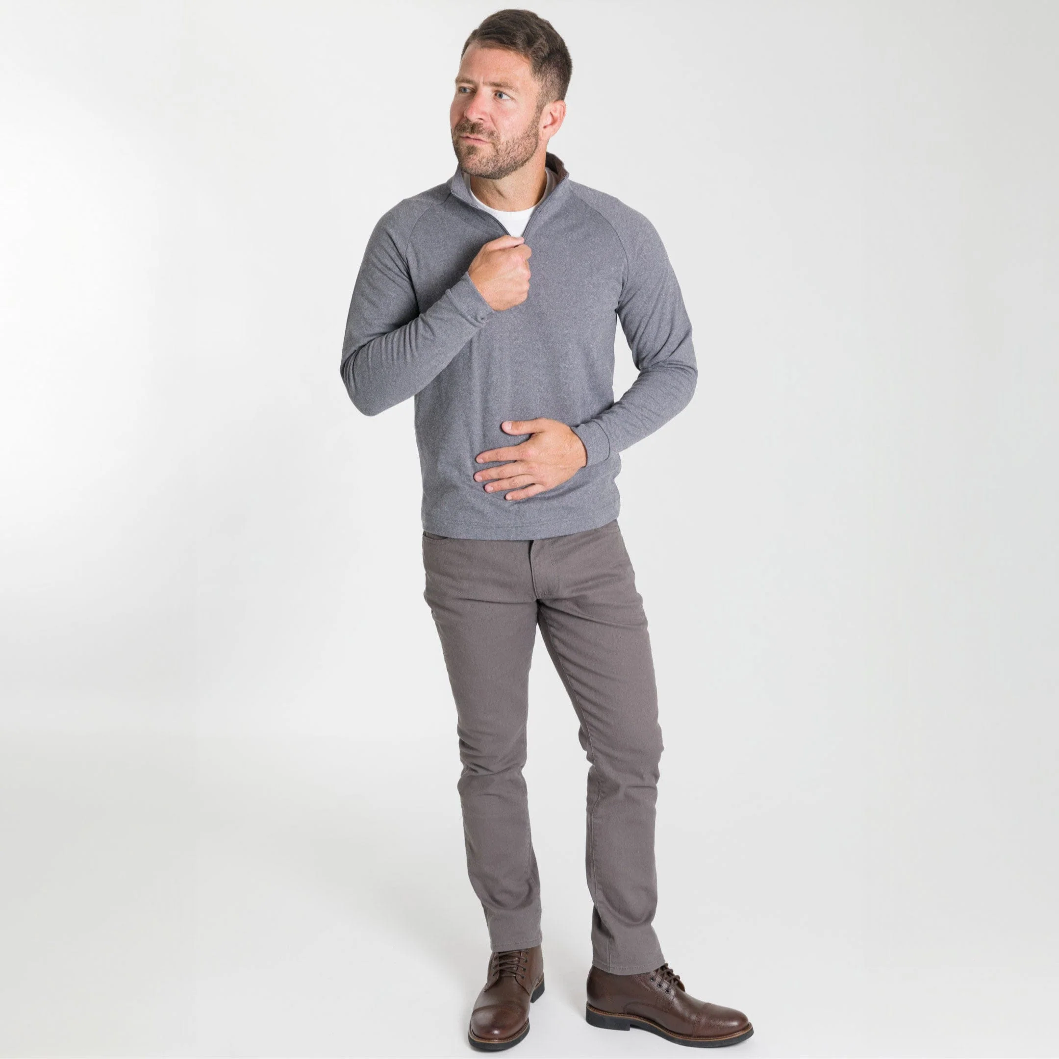 Heather Grey Hybrid Quarter-Zip - Image 2