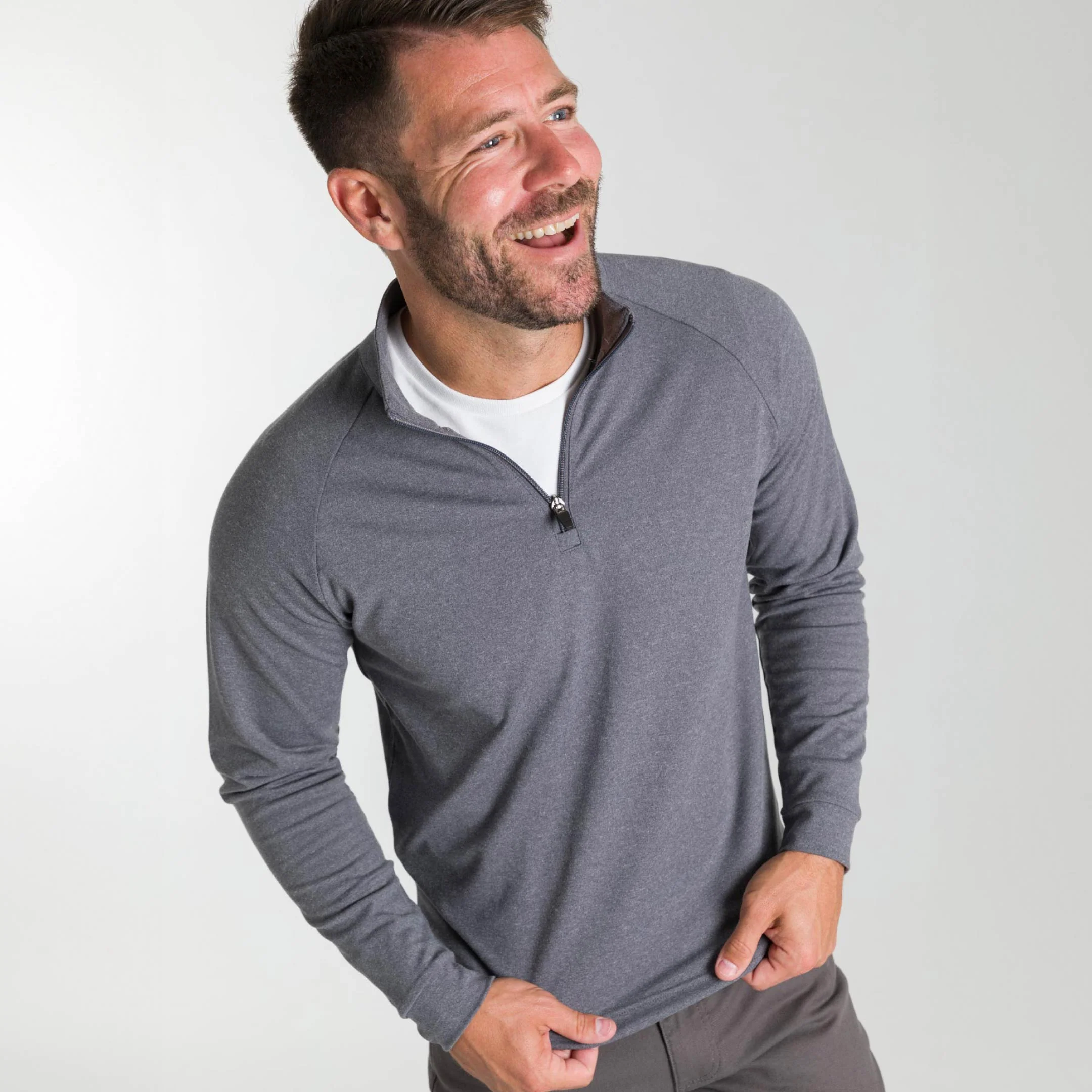 Heather Grey Hybrid Quarter-Zip - Image 6