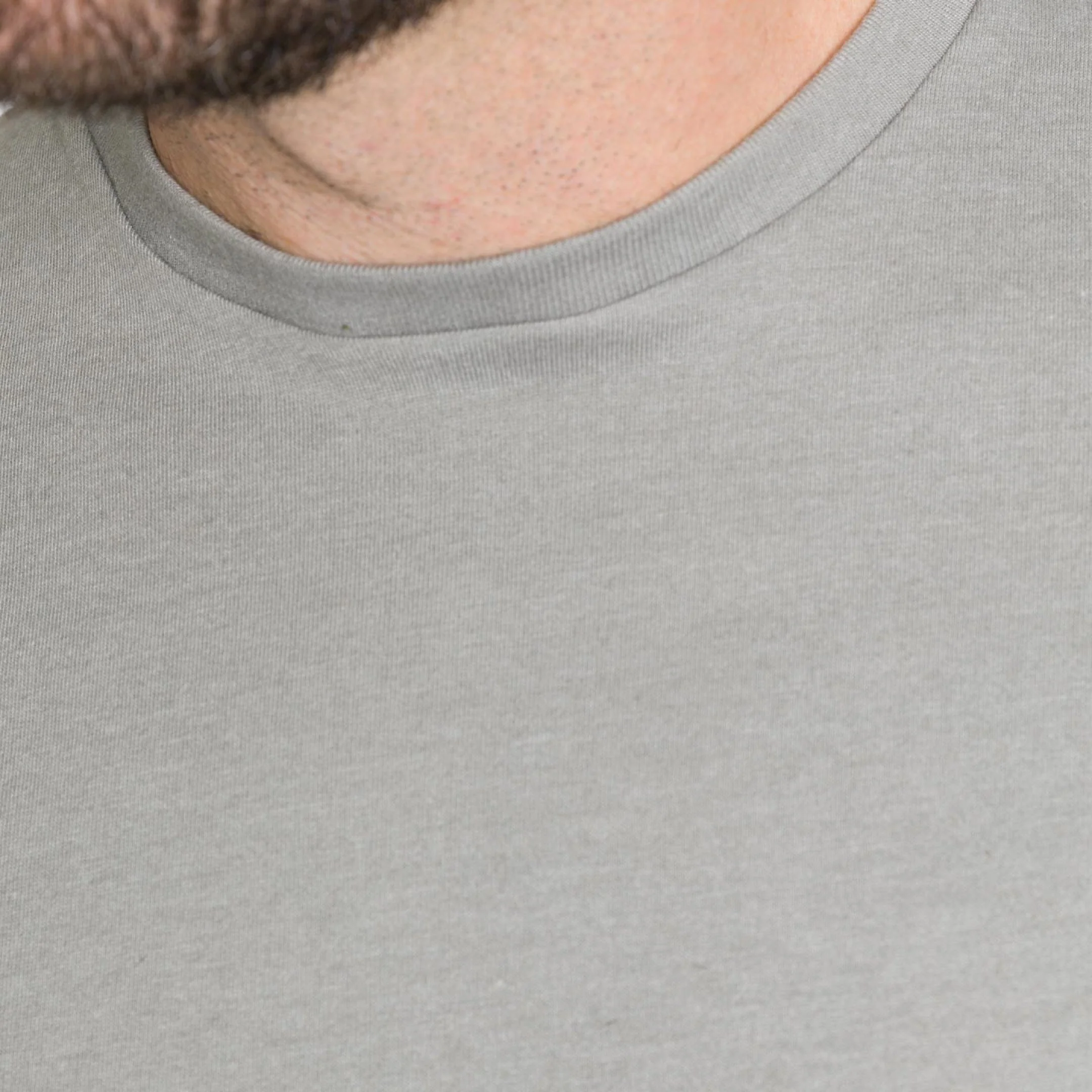 Heather Light Grey Crew Neck Tee - Image 4