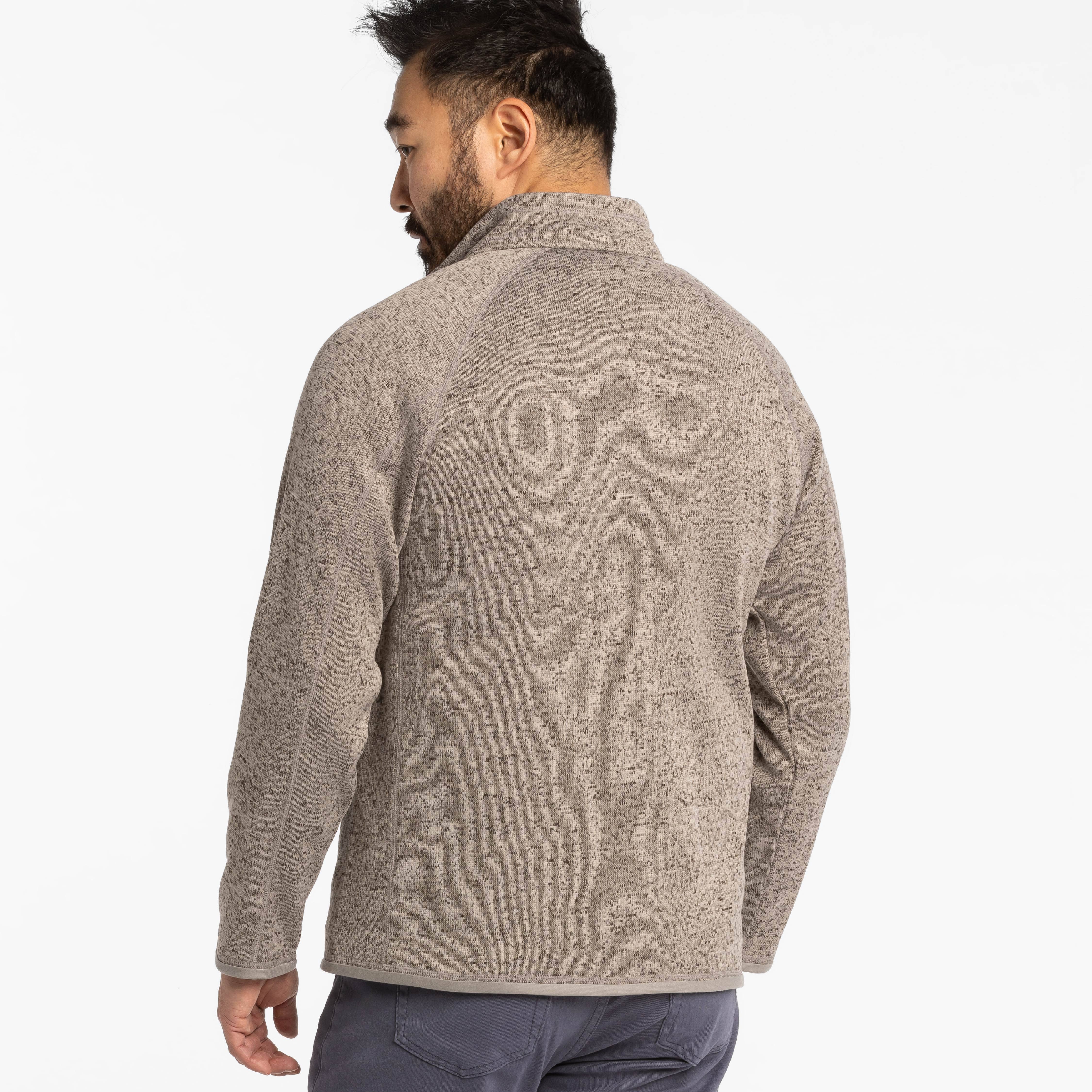 Heather Oat Full-Zip Fleece Jacket - Image 3