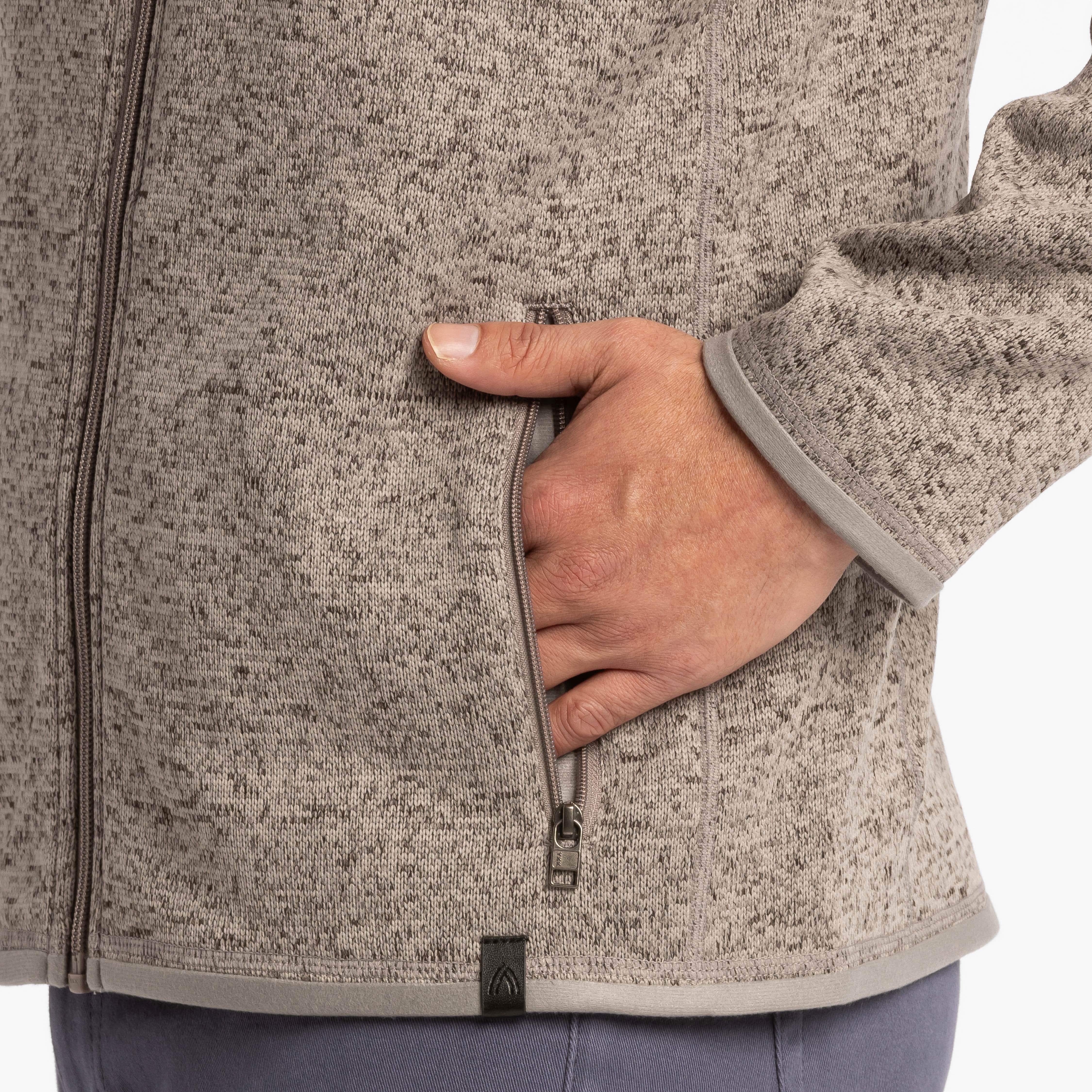 Heather Oat Full-Zip Fleece Jacket - Image 5