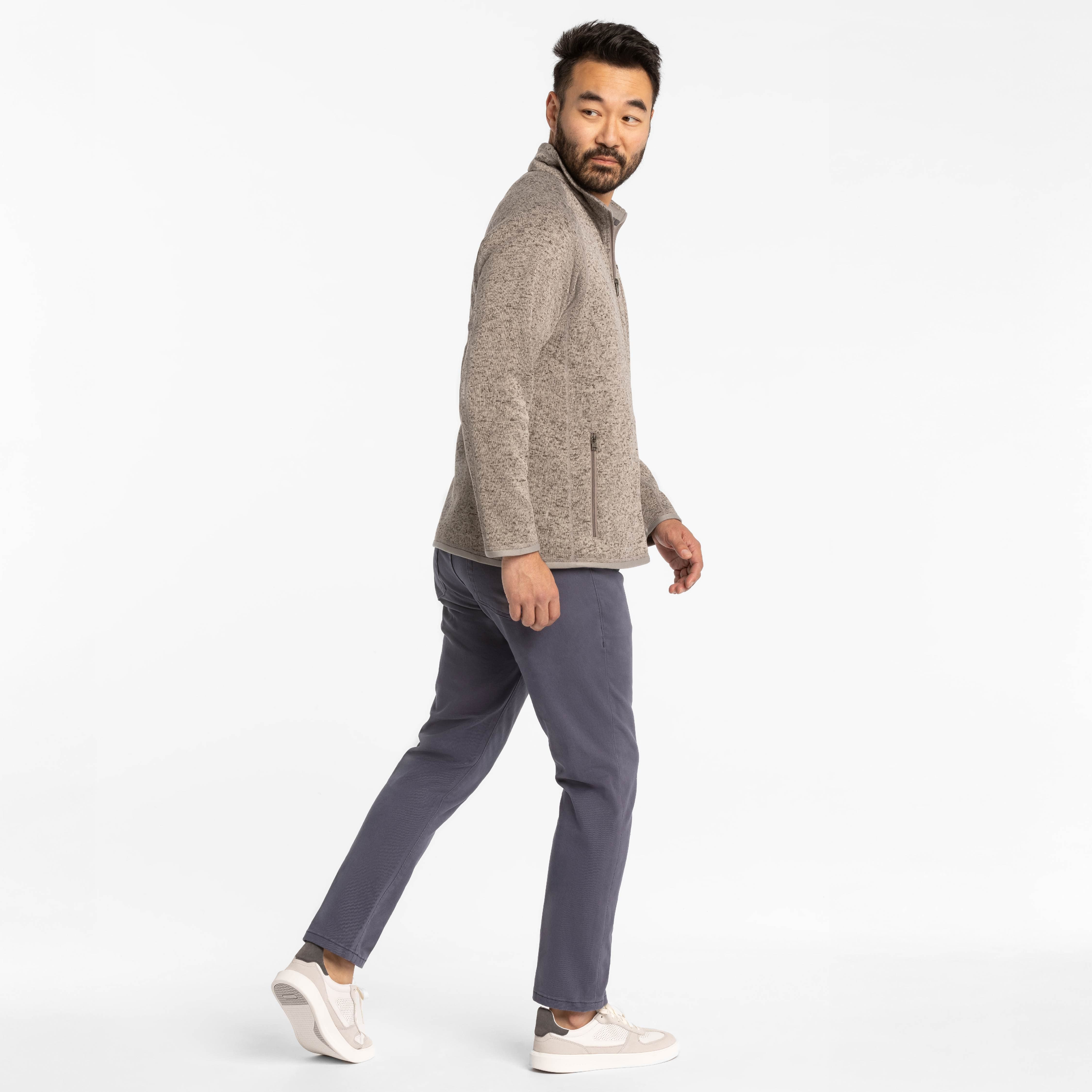 Heather Oat Full-Zip Fleece Jacket - Image 6