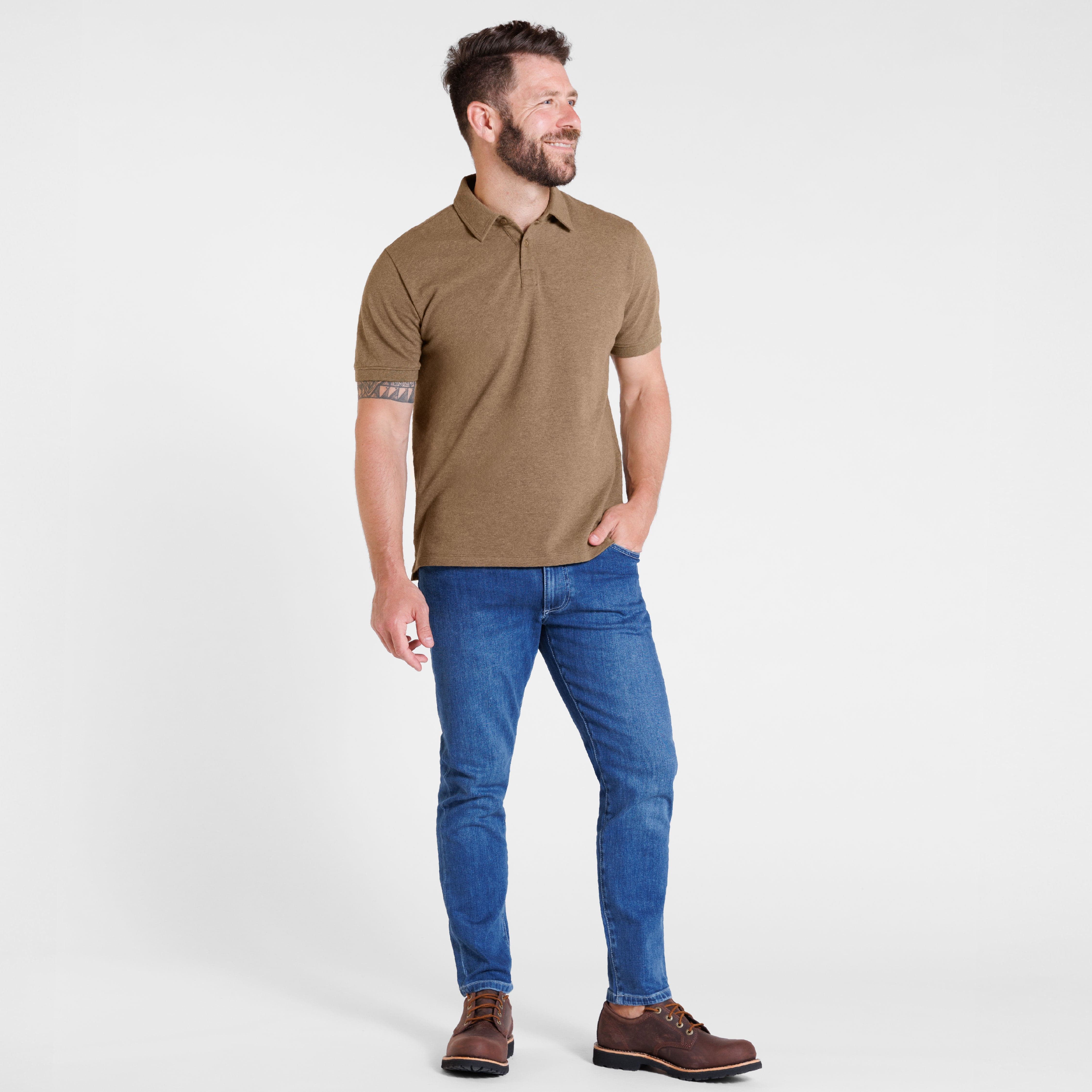 Heather Olive Pique Daily Polo - Image 2