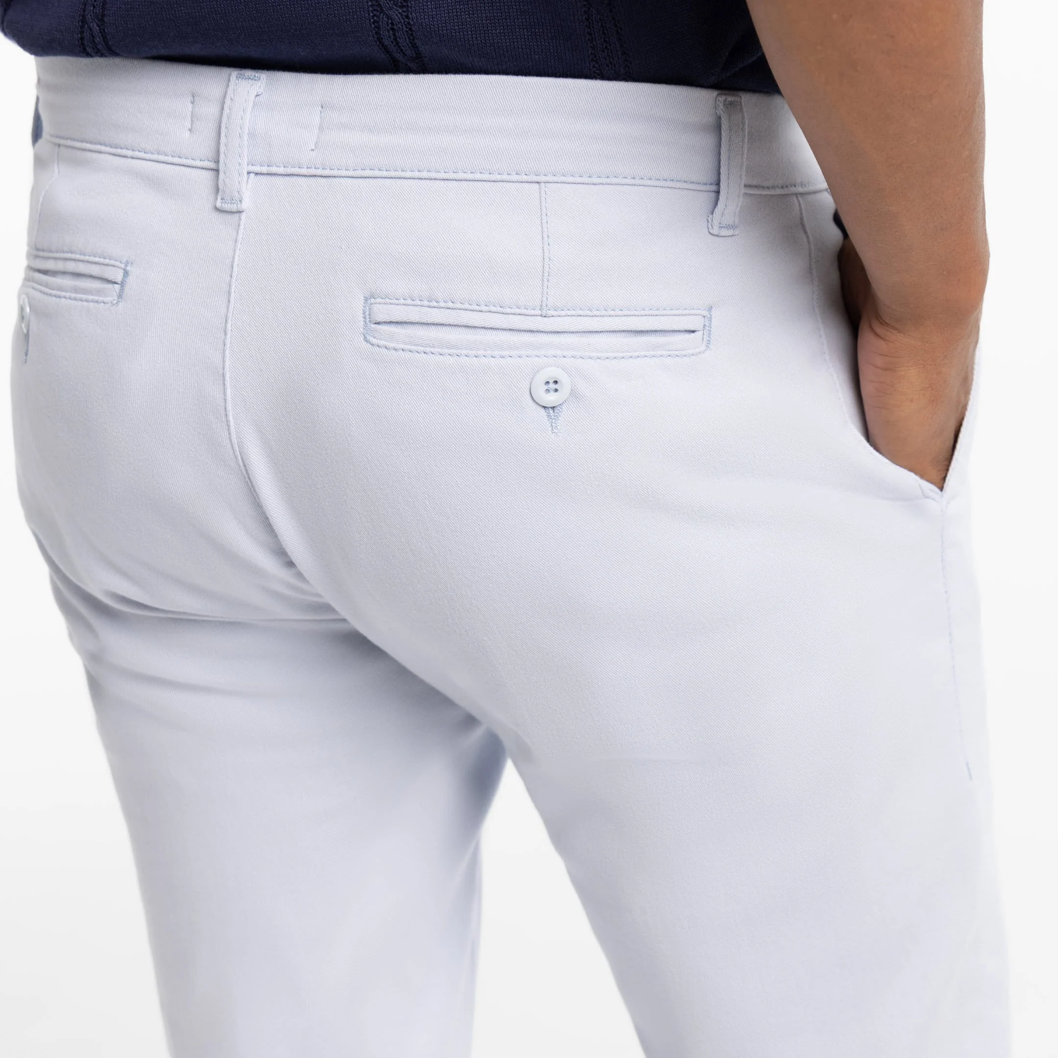 Ice Blue Washed Stretch Chino - Image 4