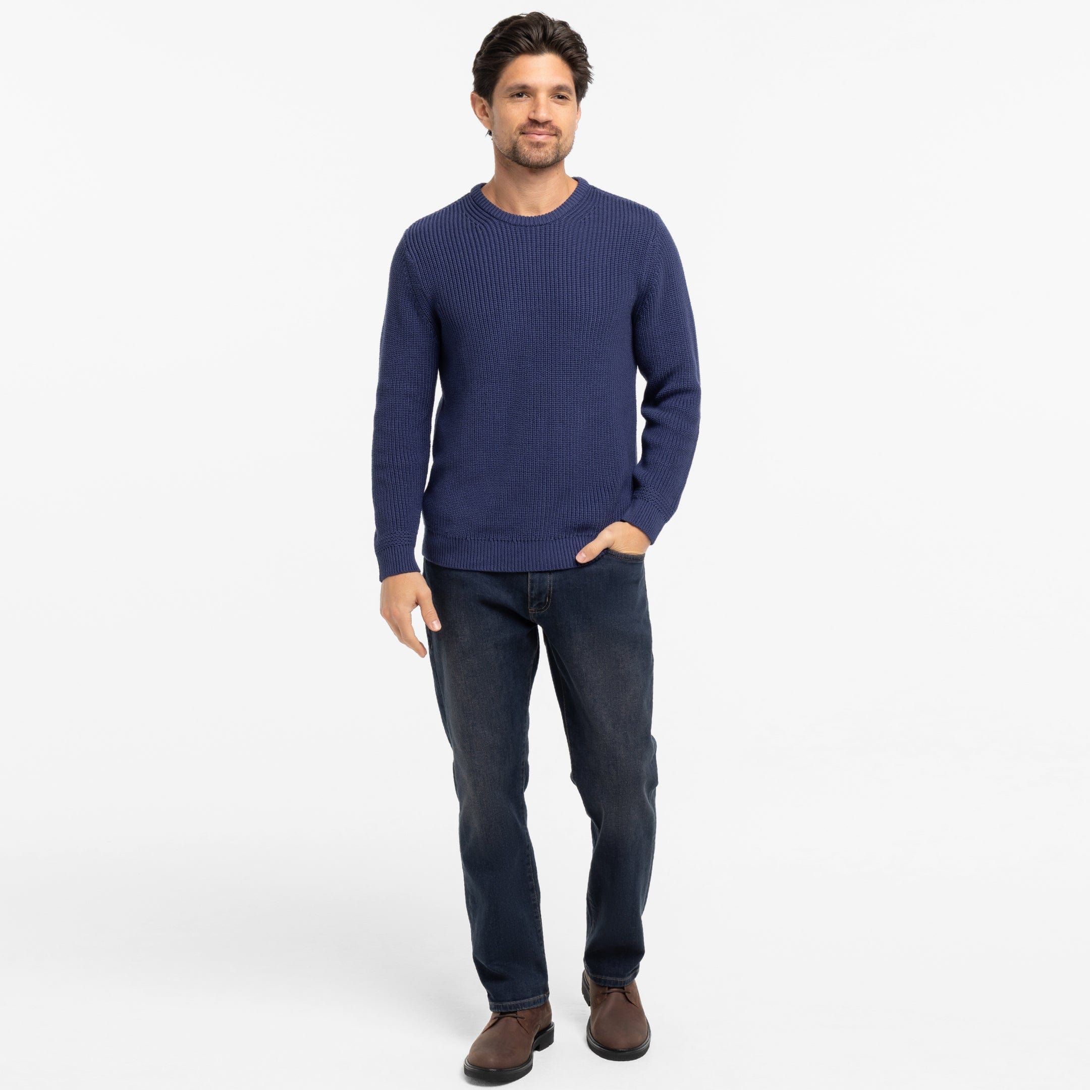 Indigo Chunky Knit Sweater - Image 2