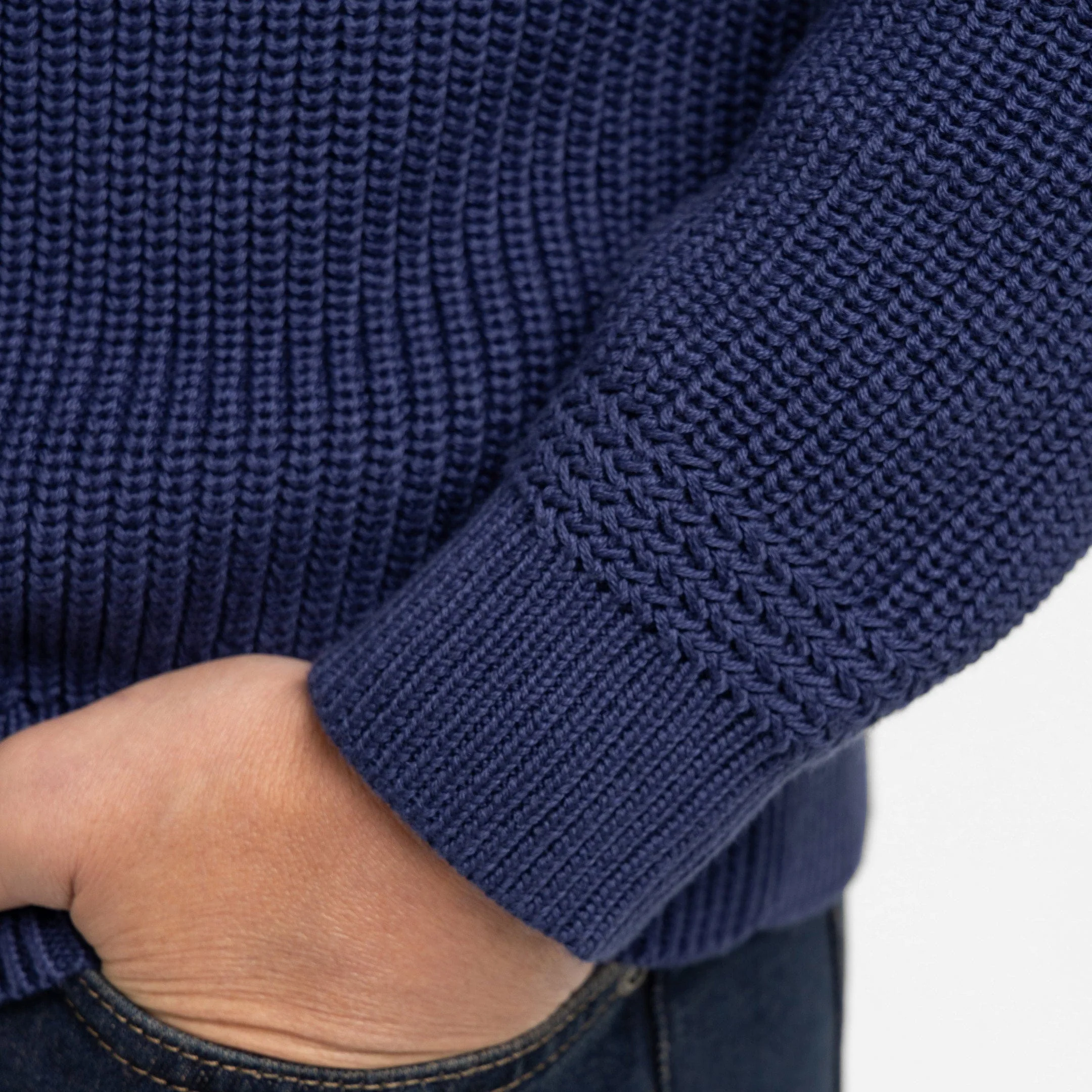 Indigo Chunky Knit Sweater - Image 5