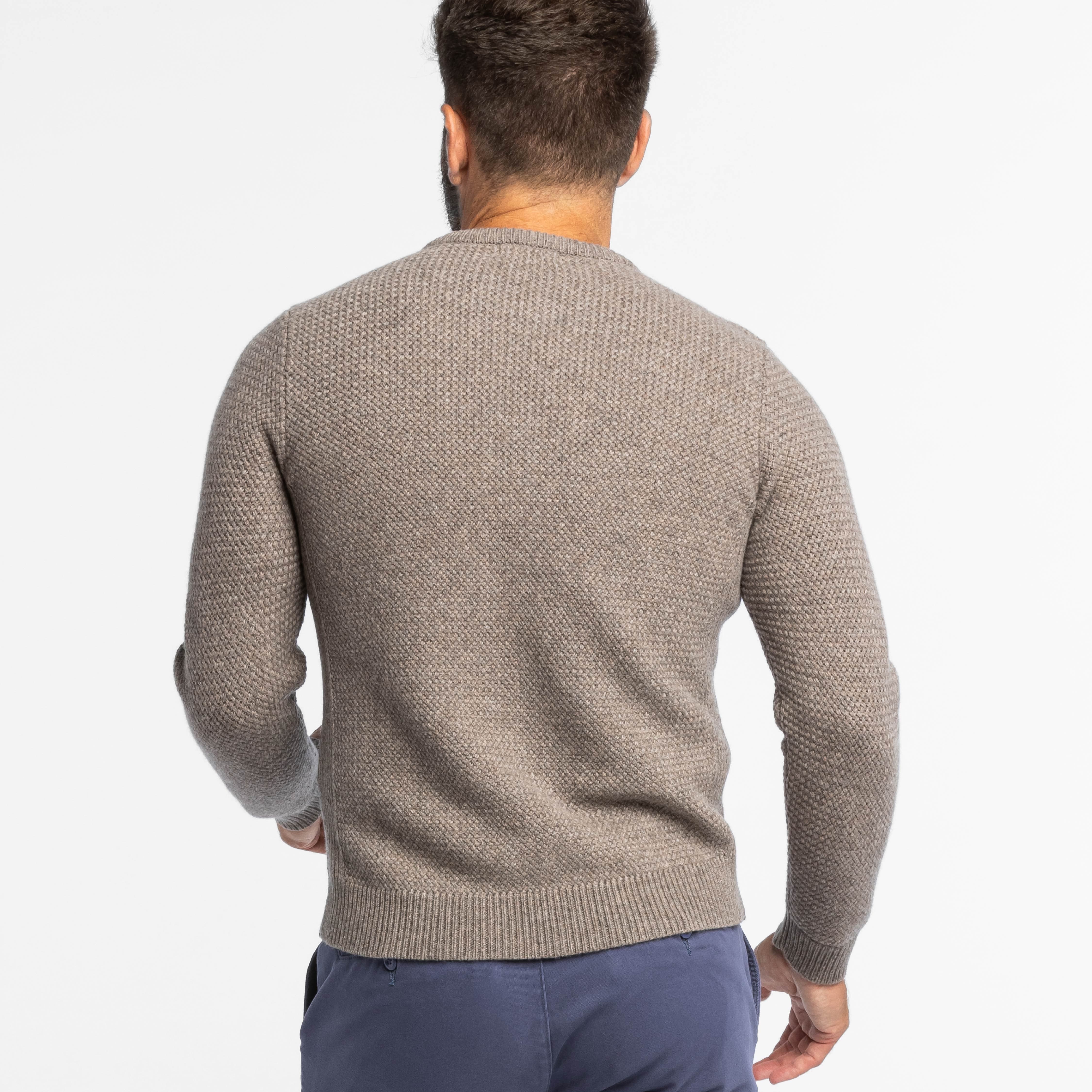 Indus Textured Cashmere Blend Crew Neck Sweater - Image 3