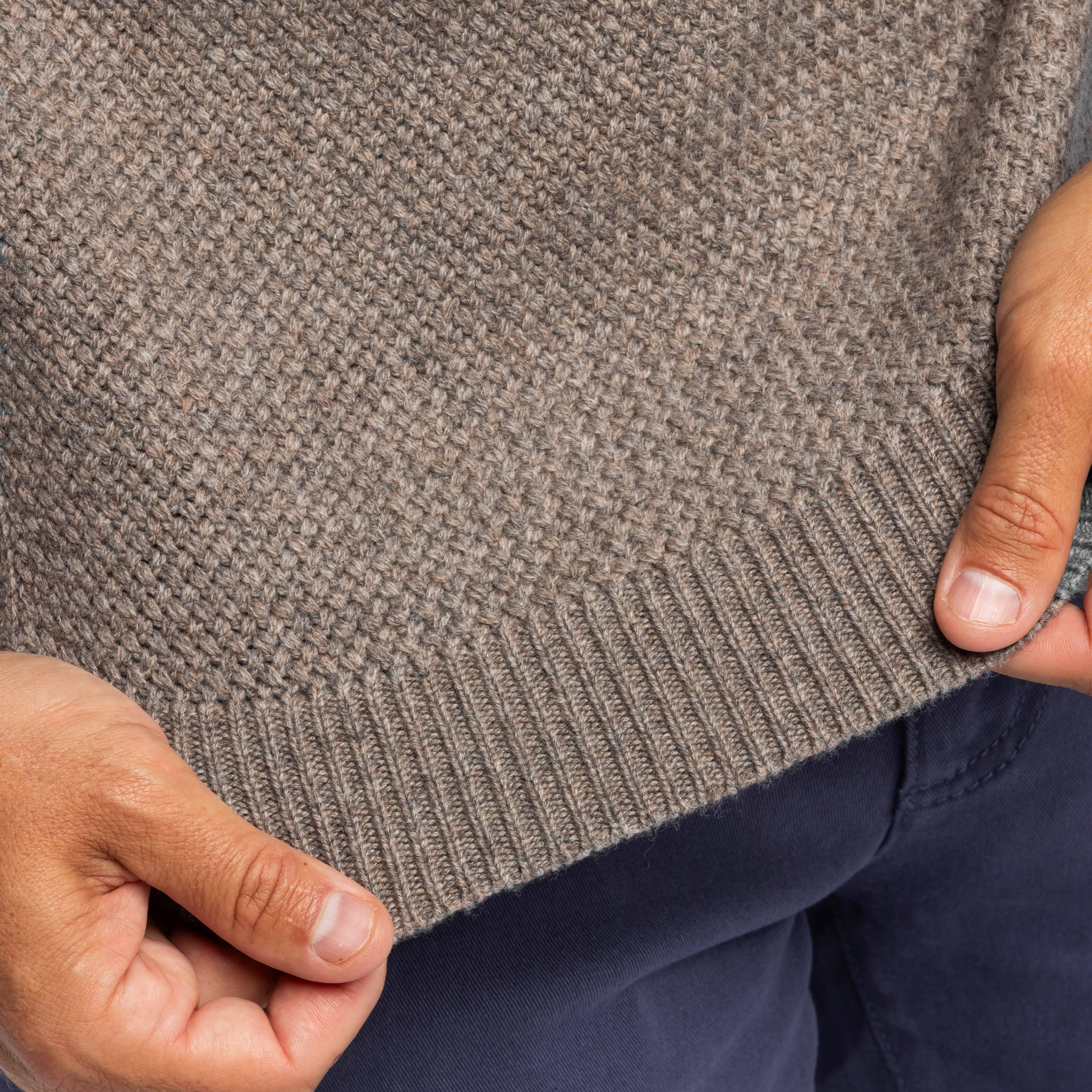 Indus Textured Cashmere Blend Crew Neck Sweater - Image 5