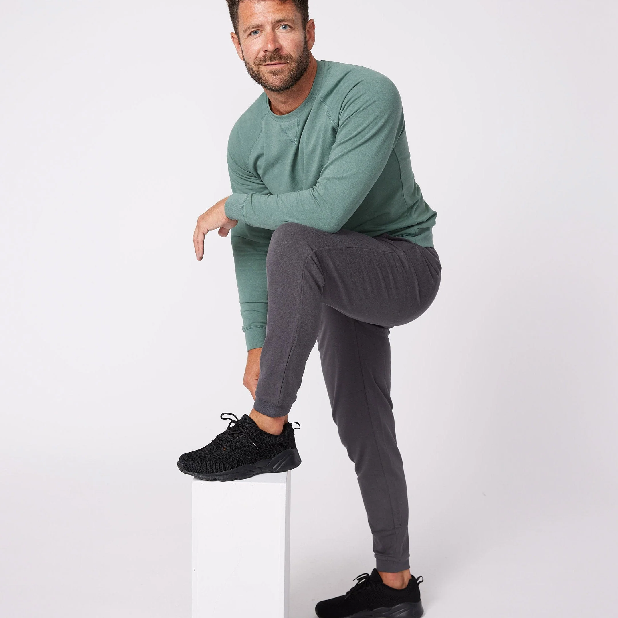 Iron Grey French Terry Jogger - Image 2