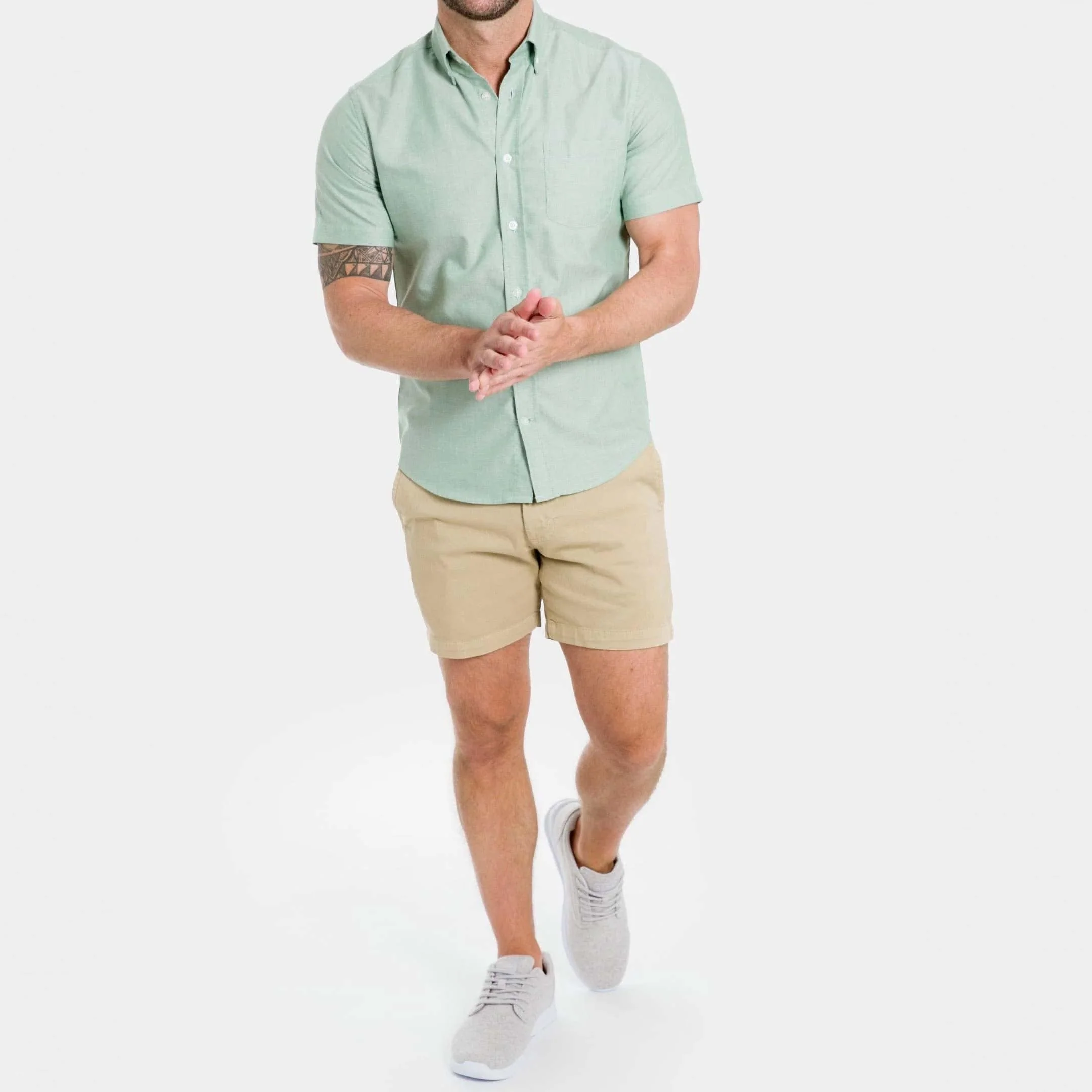 5" Khaki Lightweight Stretch Chino Short - Image 2