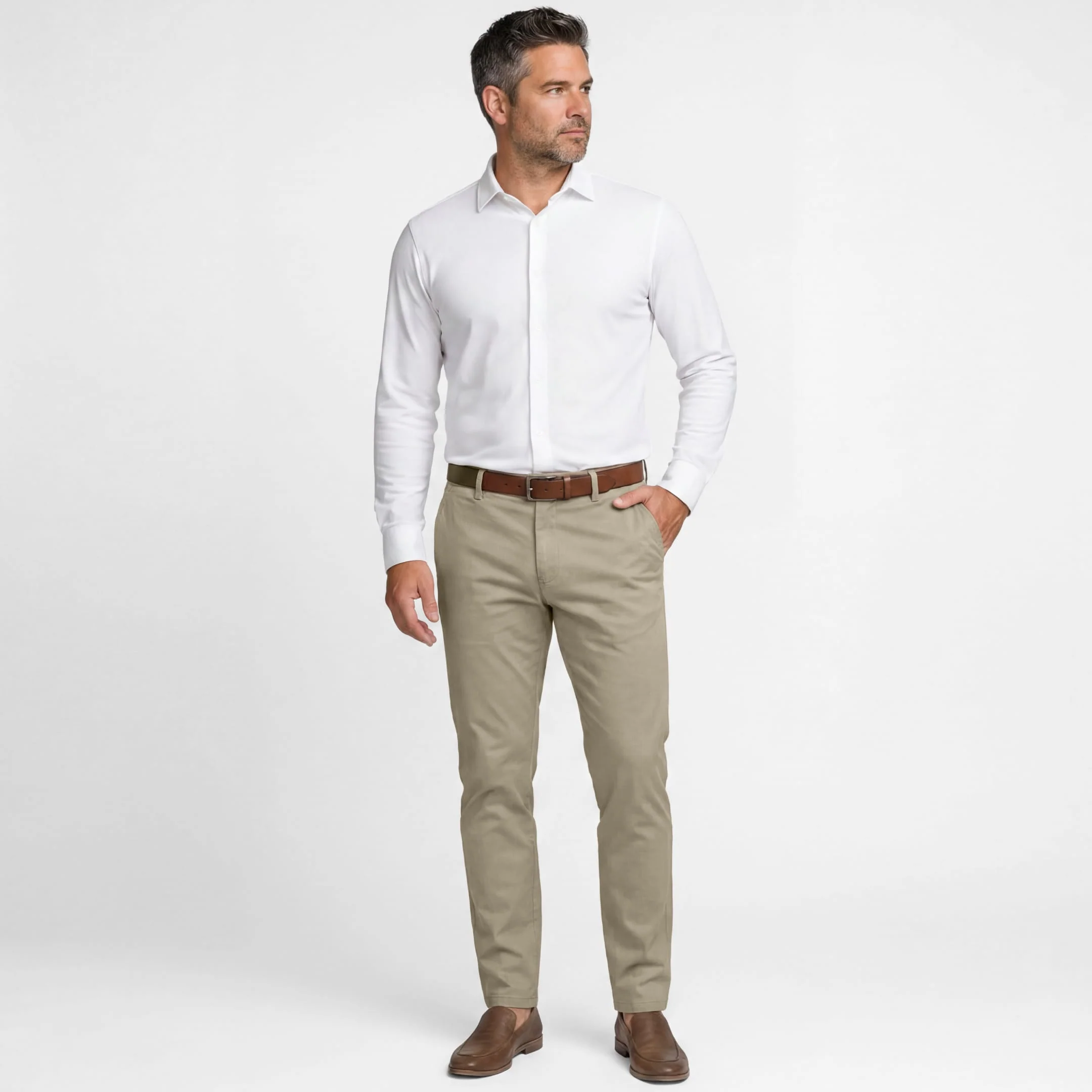 Khaki Lightweight Signature Chino - Image 2
