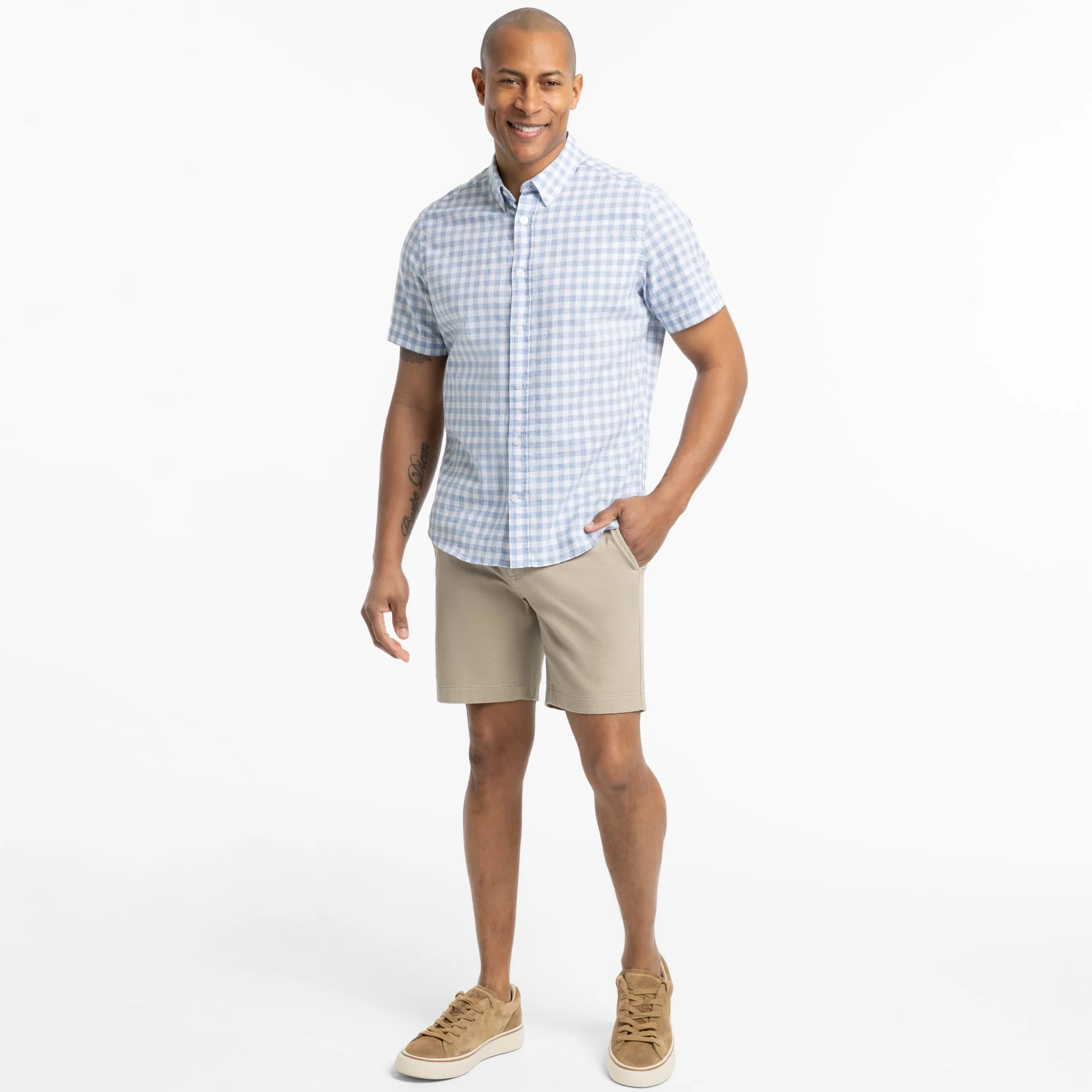 Khaki Lightweight Signature Chino Short - Image 2