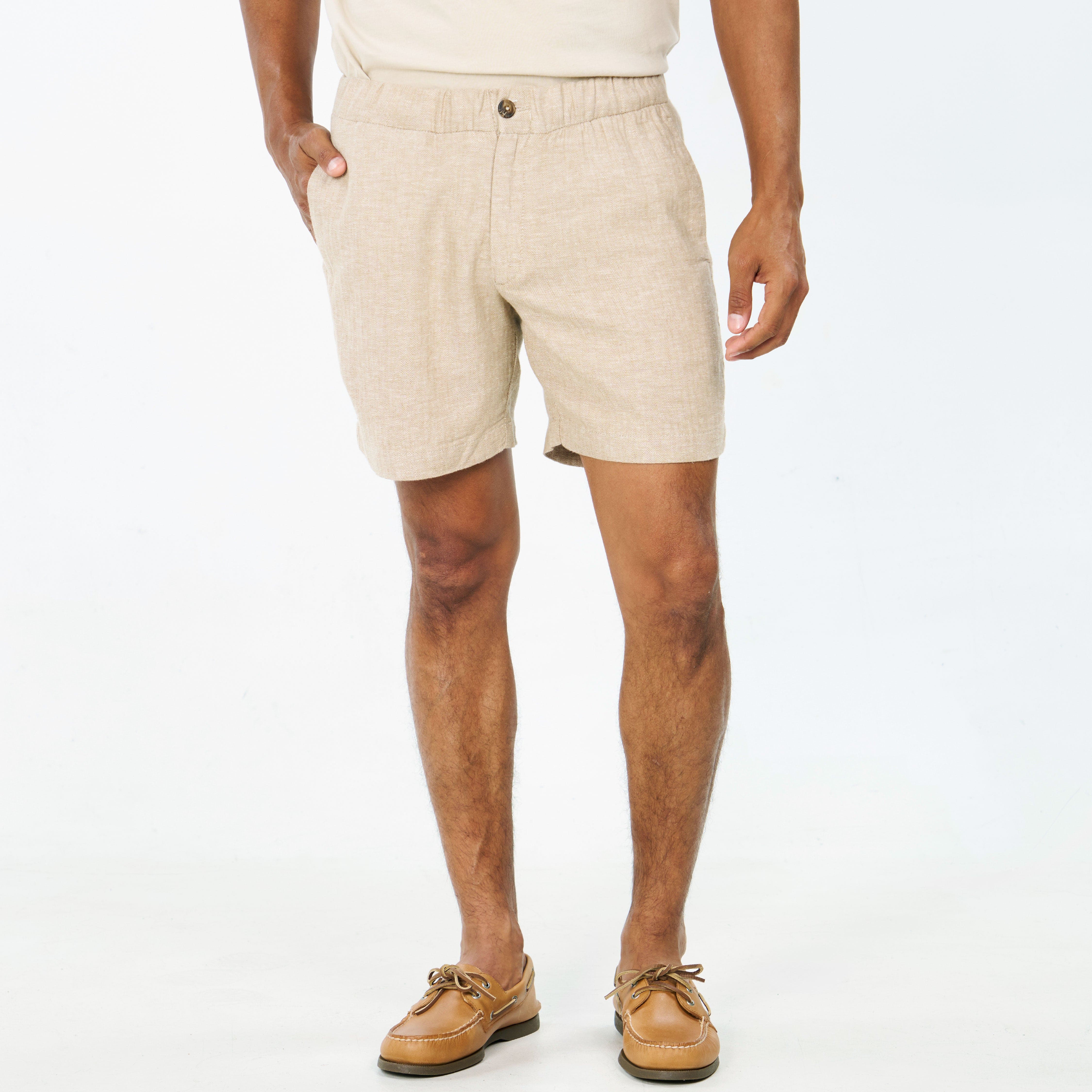 Khaki Linen Short
