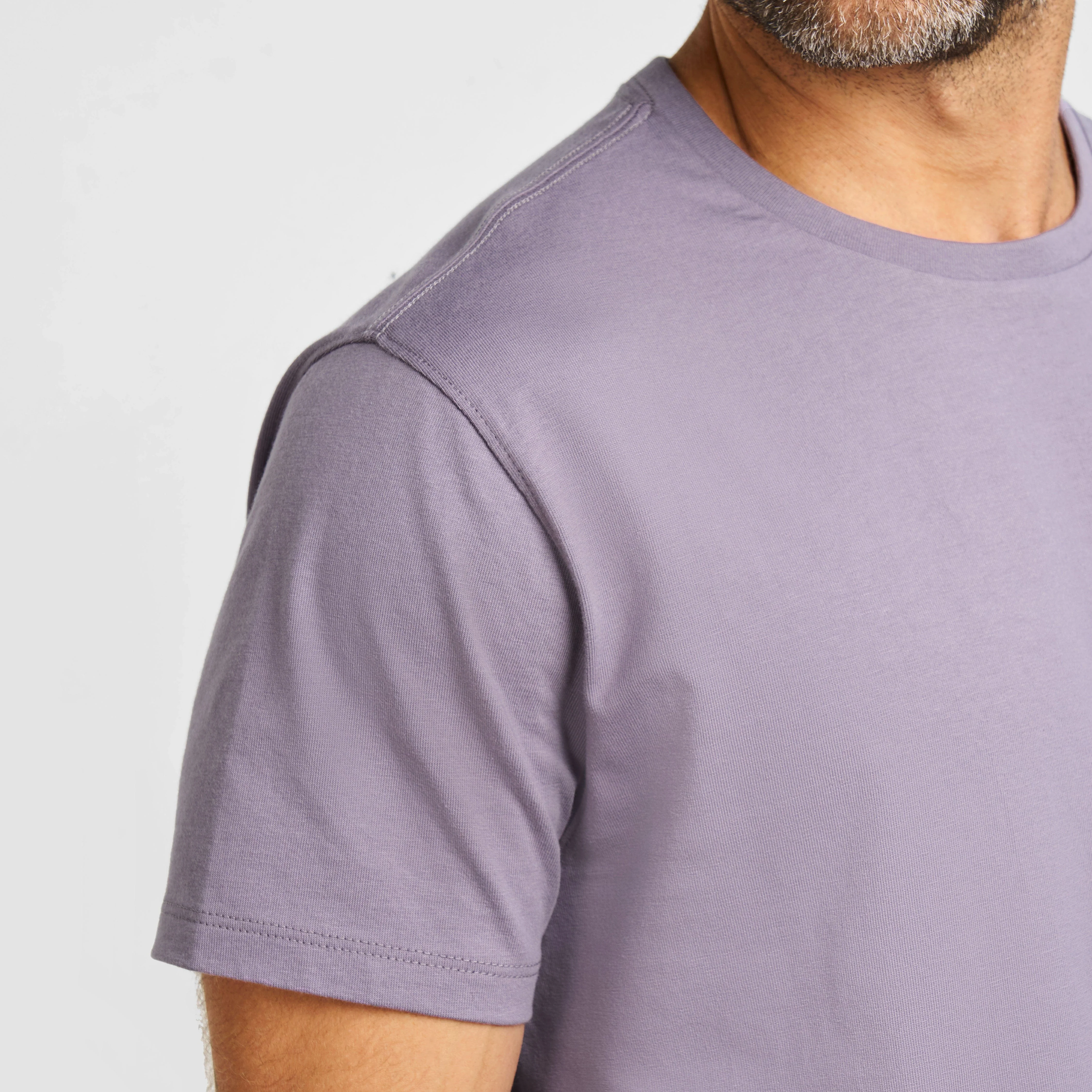 Lavender Pima Cotton Crew Neck Tee - Image 4