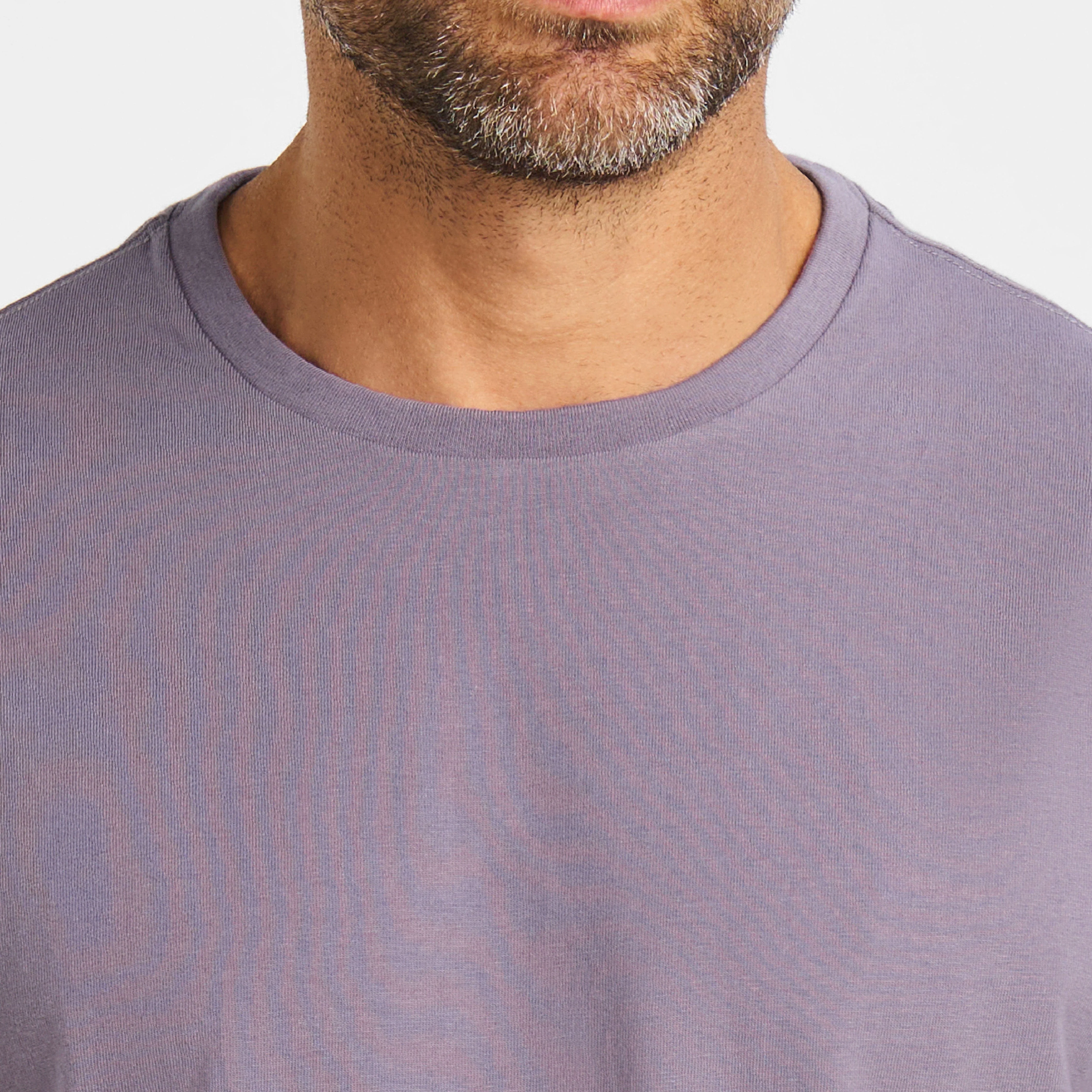Lavender Pima Cotton Crew Neck Tee - Image 5