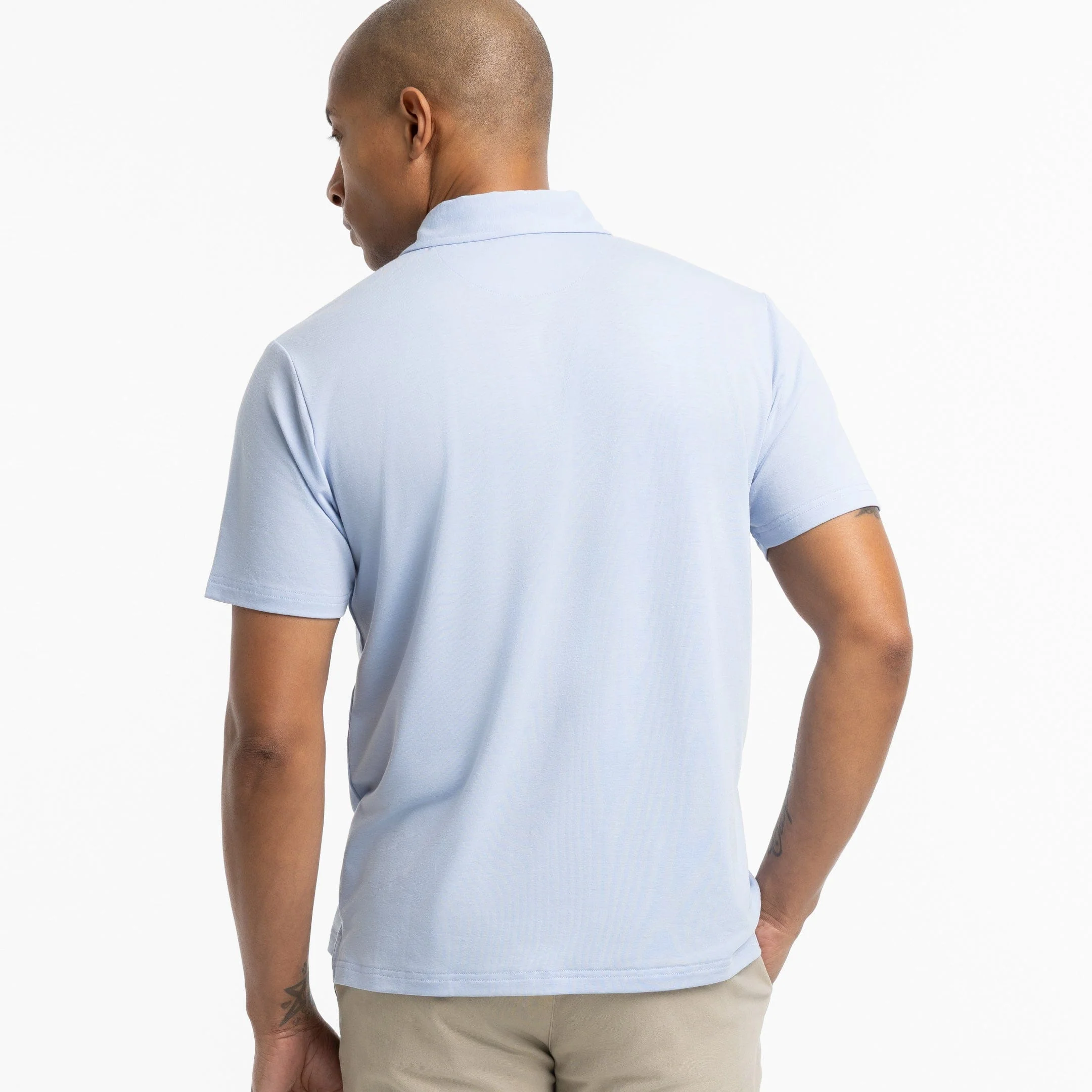 Light Blue Tech Polo - Image 2