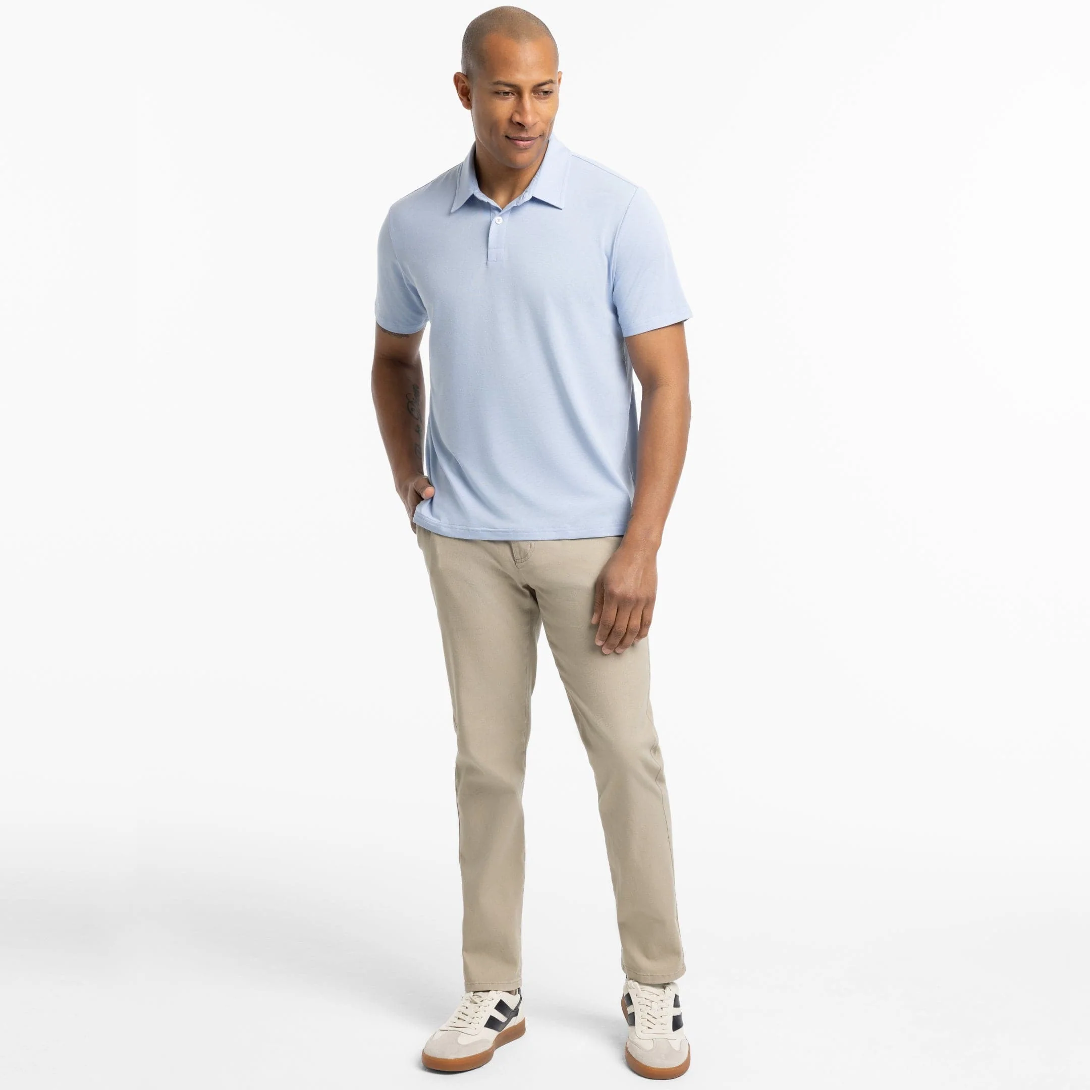 Light Blue Tech Polo - Image 3