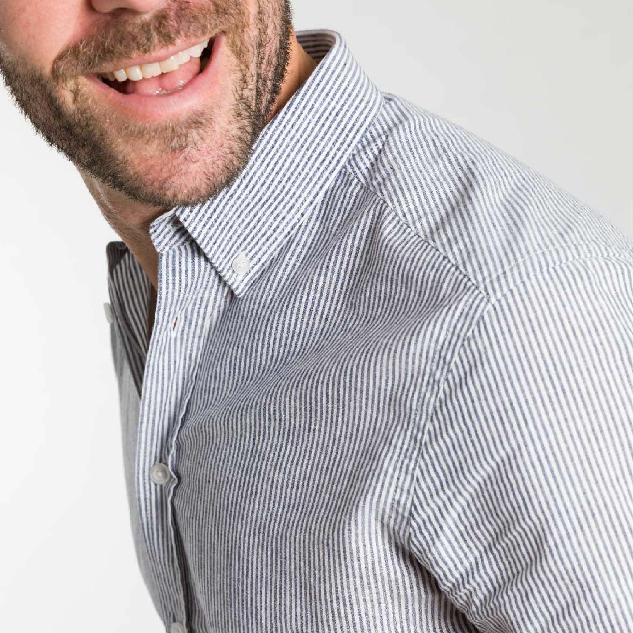 Linen Stripes Short Sleeve Shirt - Image 3