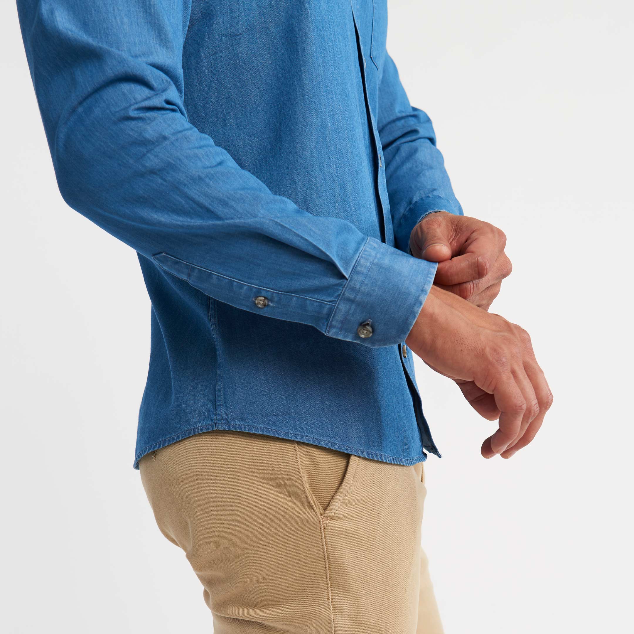 Medium Blue Denim Shirt - Image 6