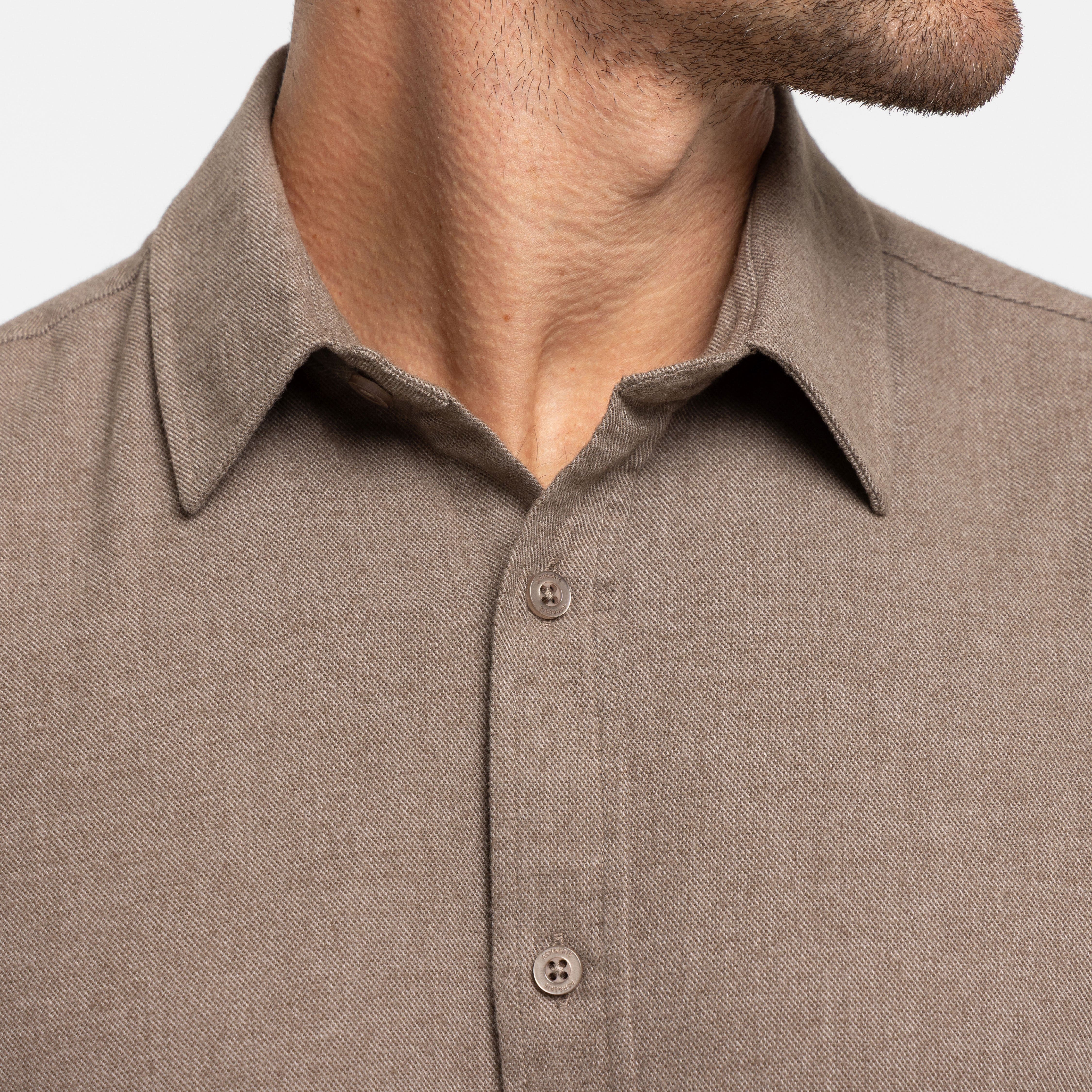 Mocha Brushed Shirt - Image 4