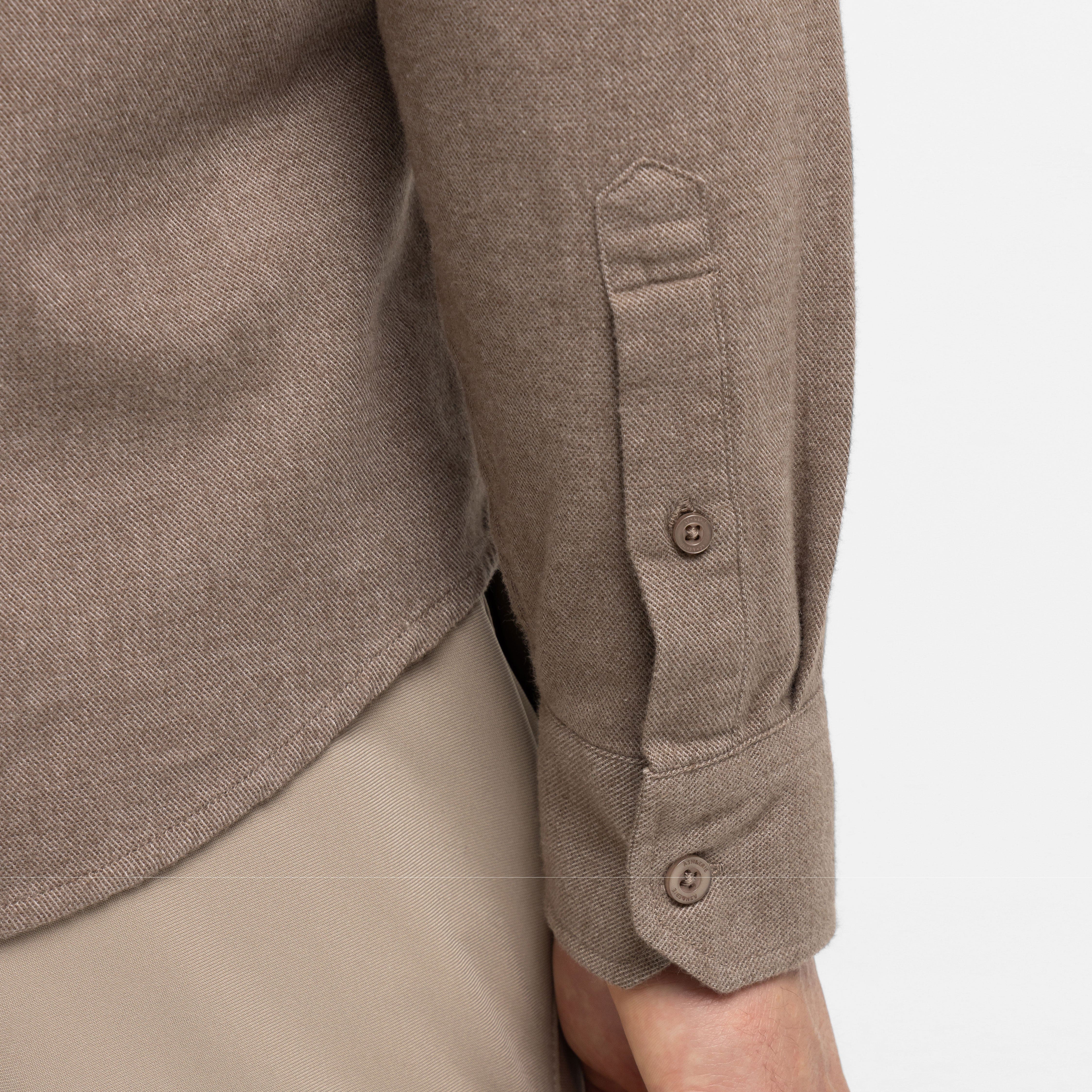 Mocha Brushed Shirt - Image 5
