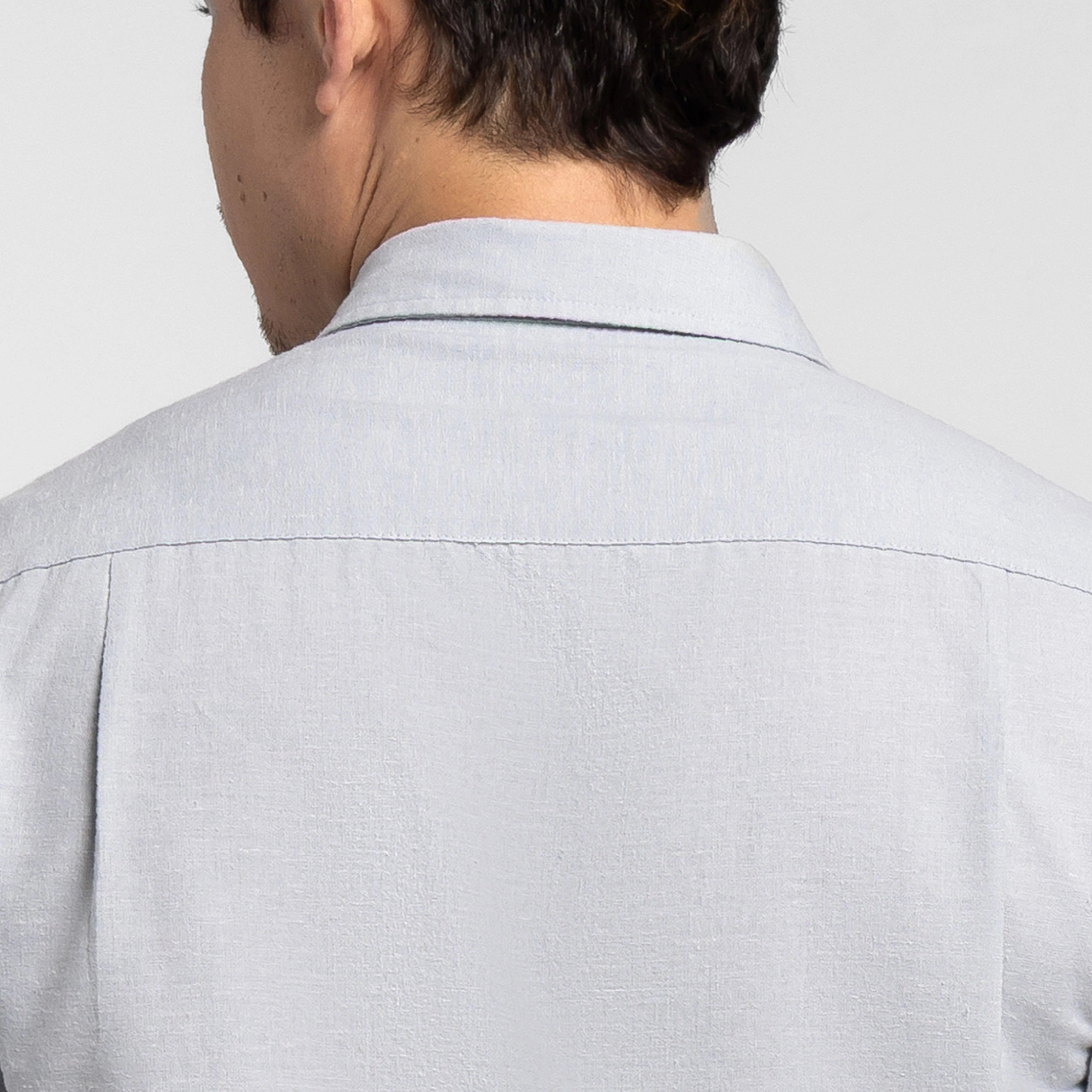 Muted Green Linen Short Sleeve Shirt - Image 5