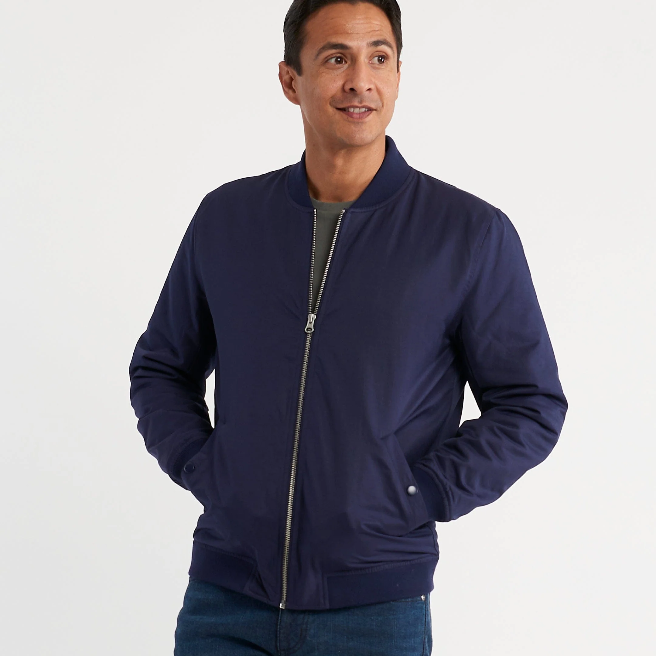 Navy Bomber Jacket - Image 6