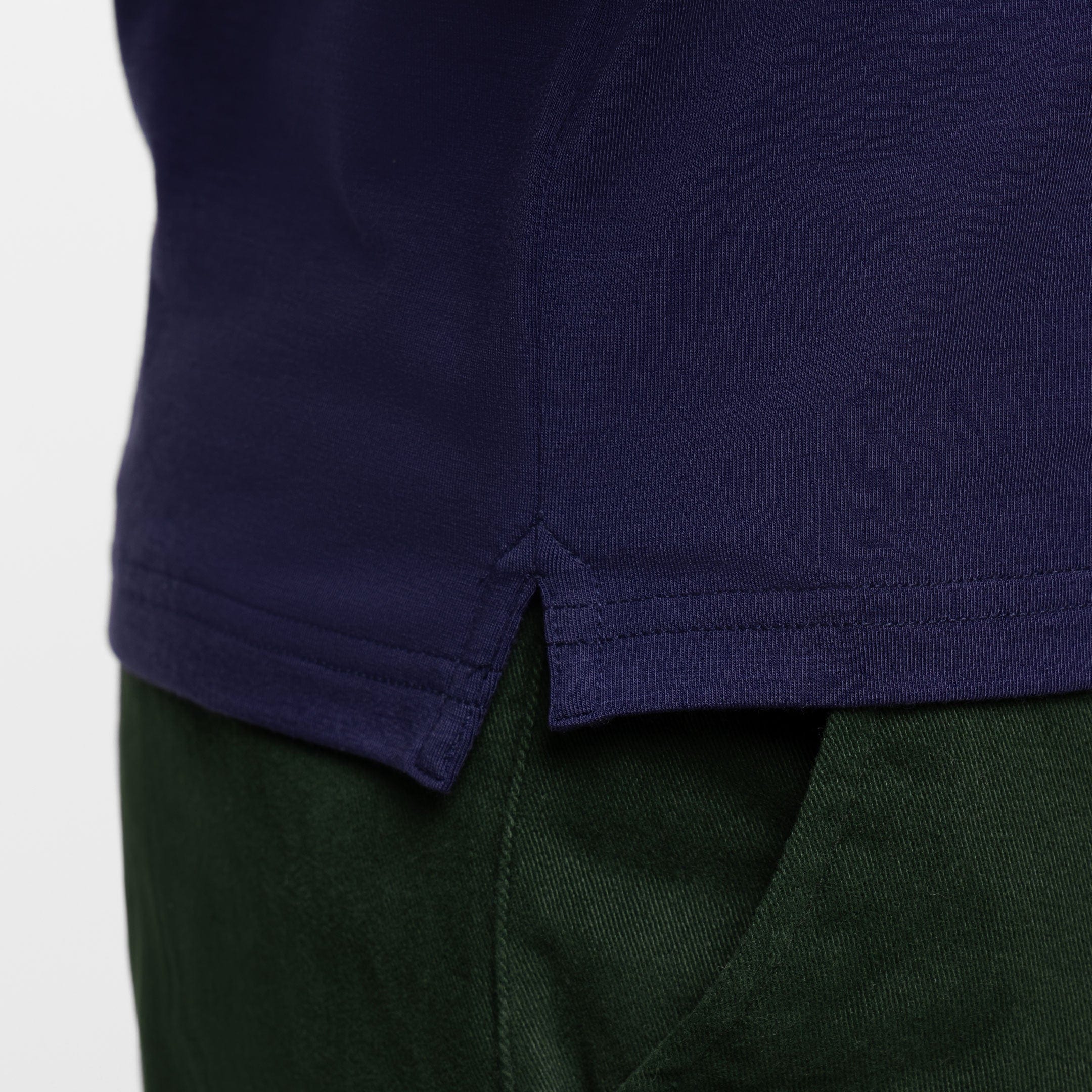Navy Long Sleeve Tech Polo - Image 5
