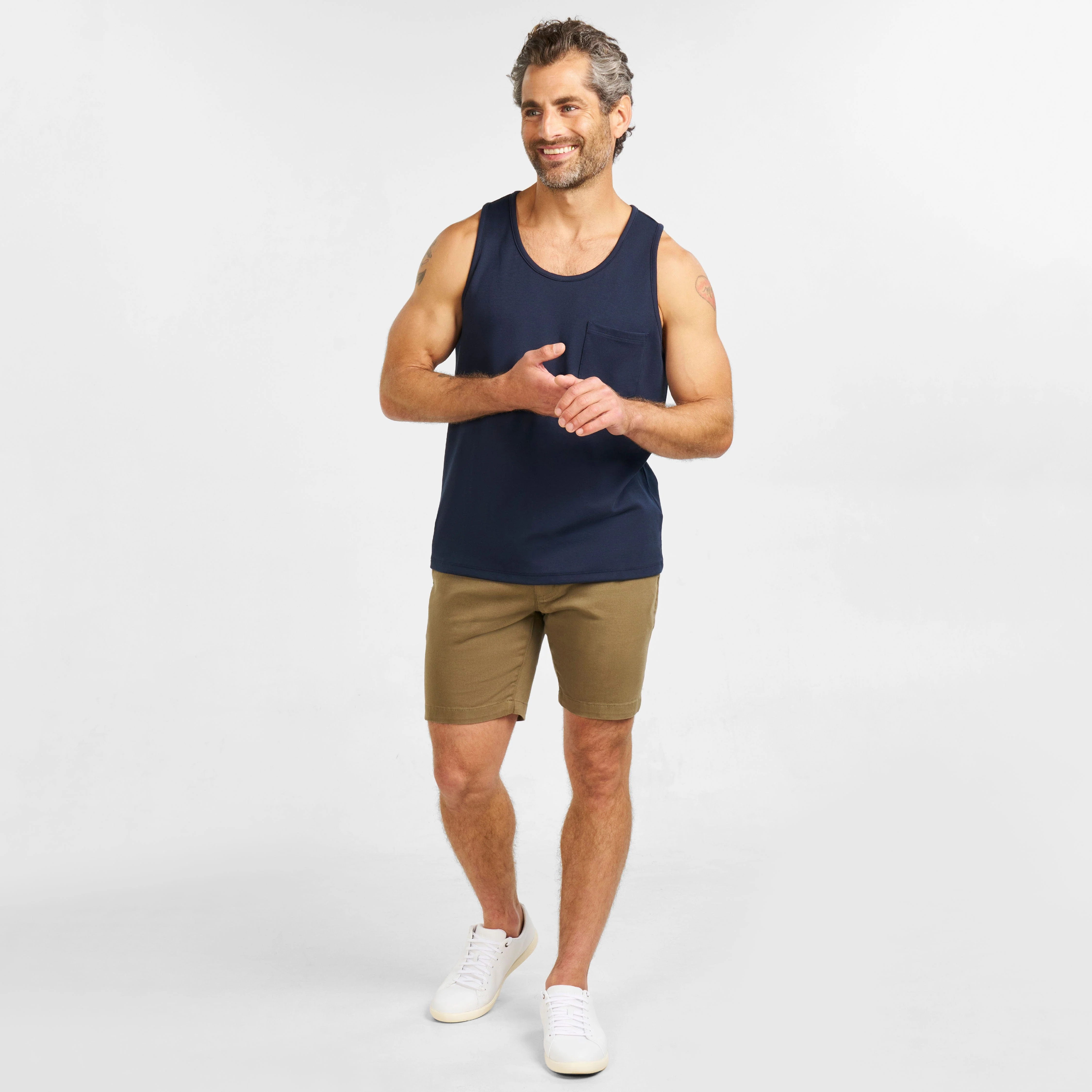 Navy Micro Pique Tank - Image 2