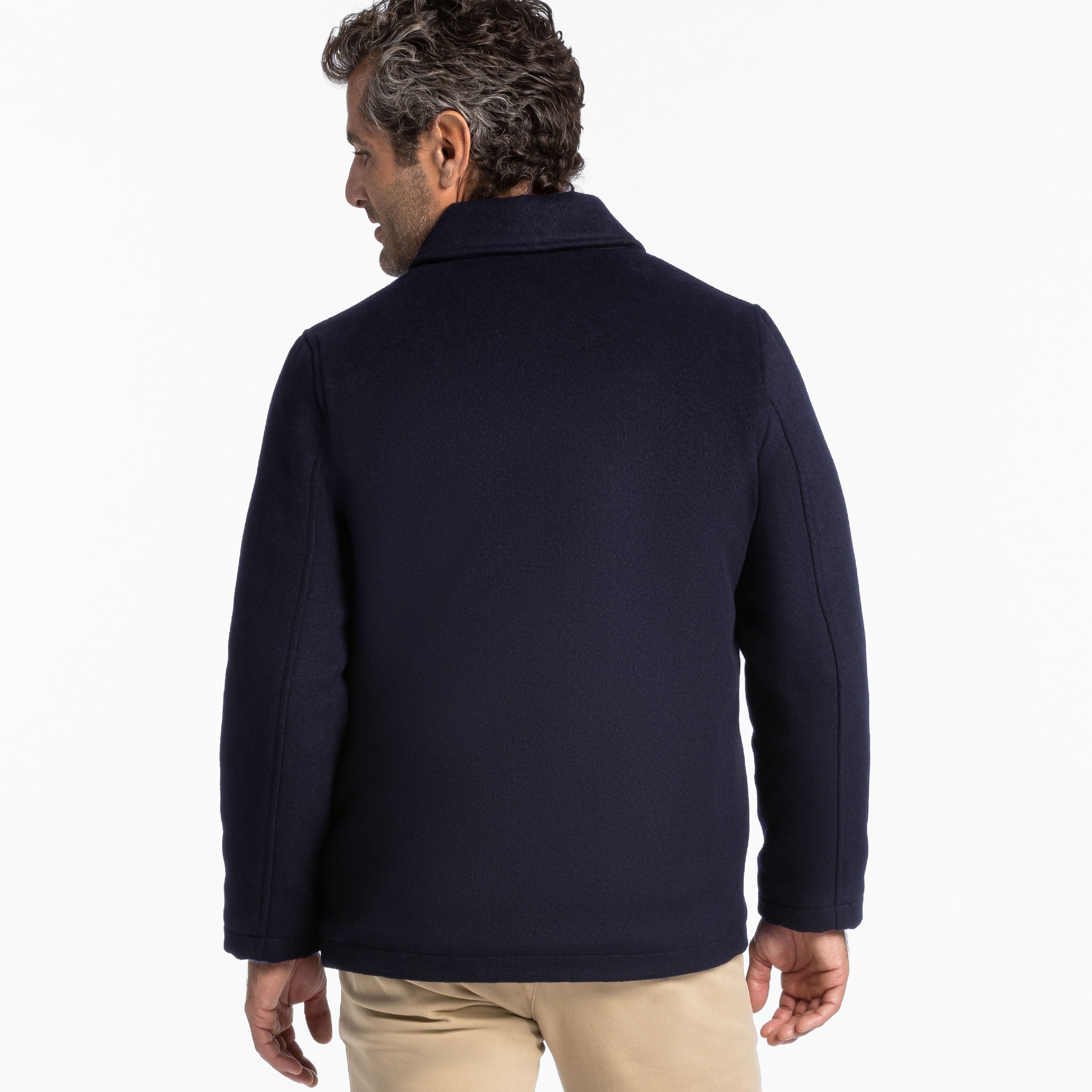 Navy Wool Peacoat - Image 3