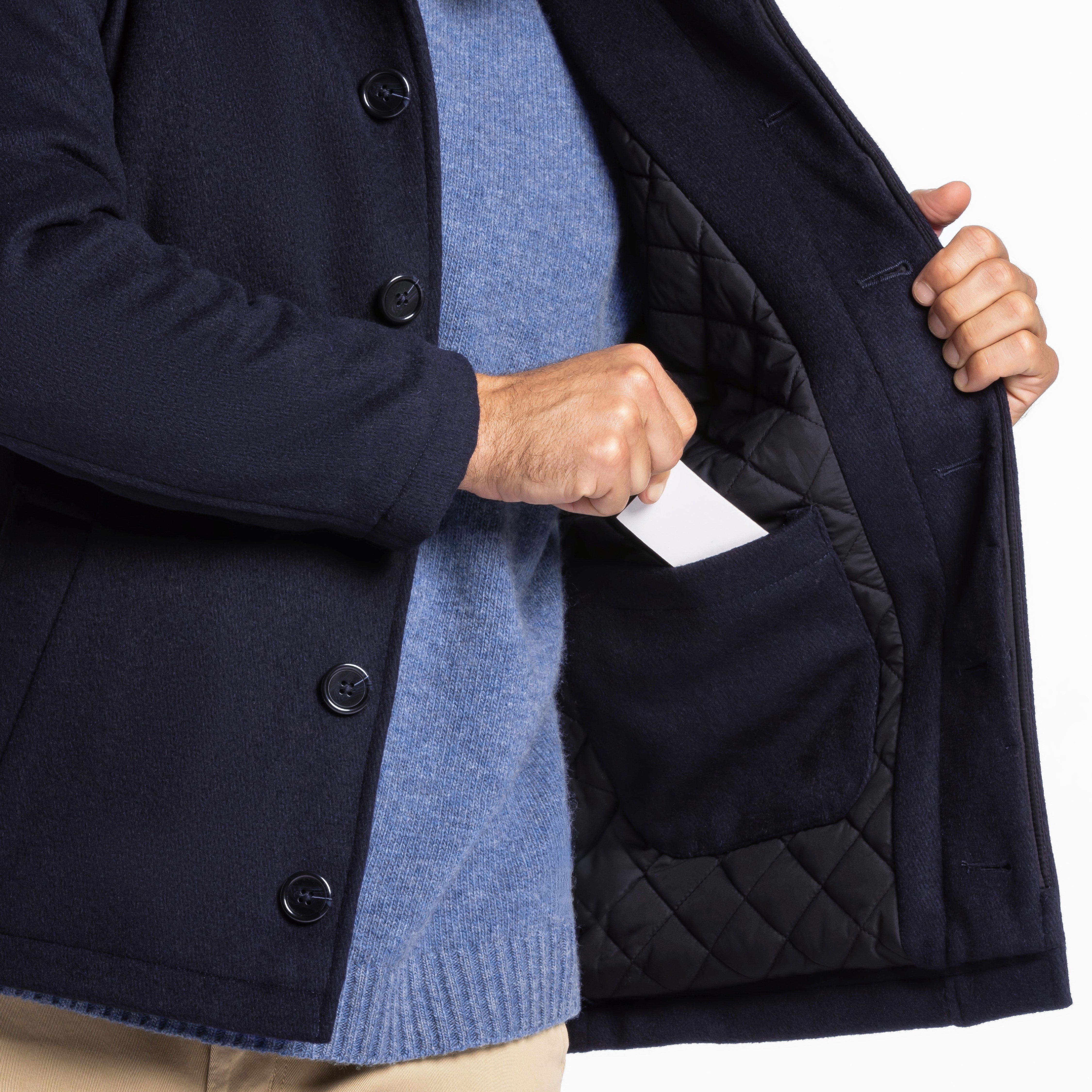 Navy Wool Peacoat - Image 4