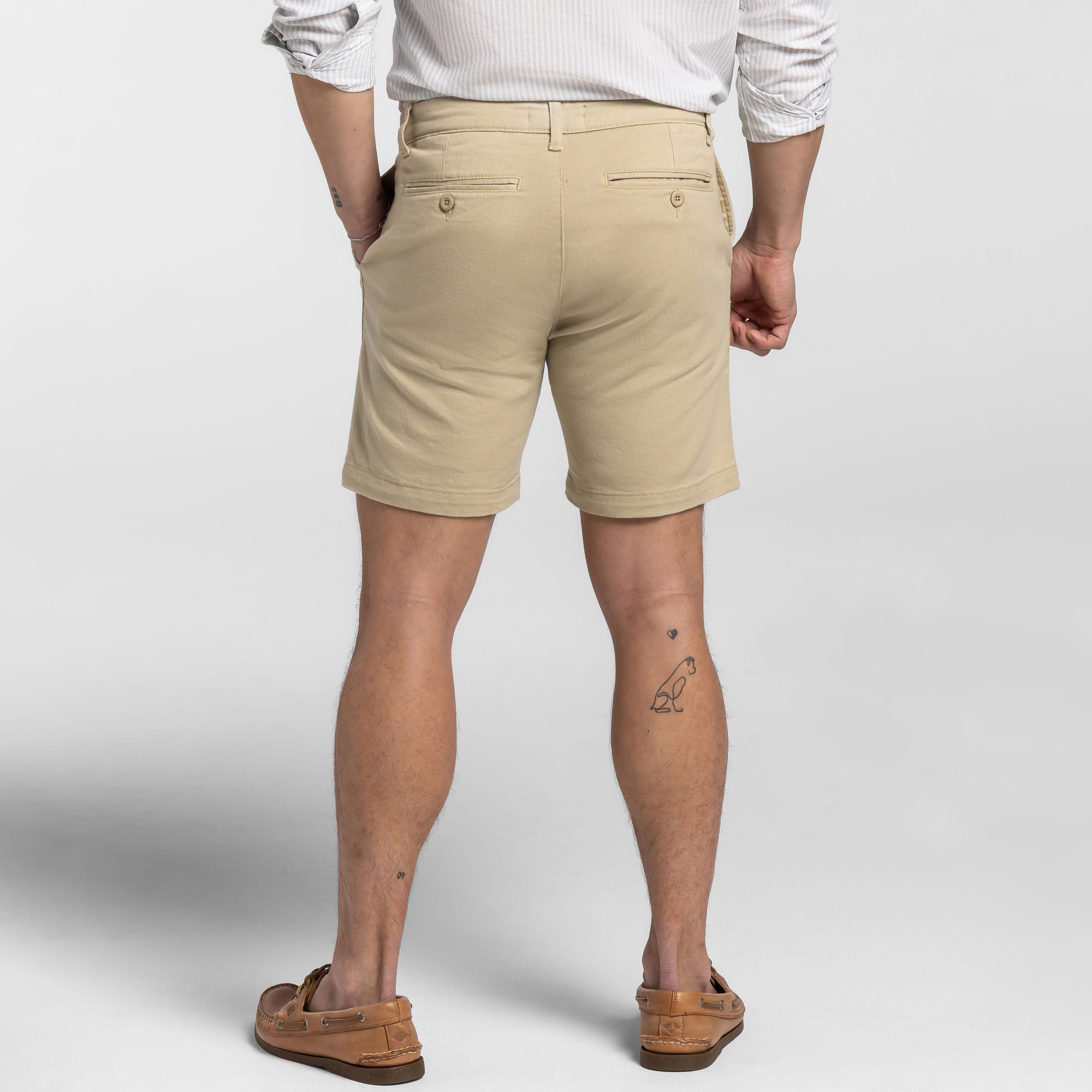 Oat Stretch Washed Chino Short - Image 3